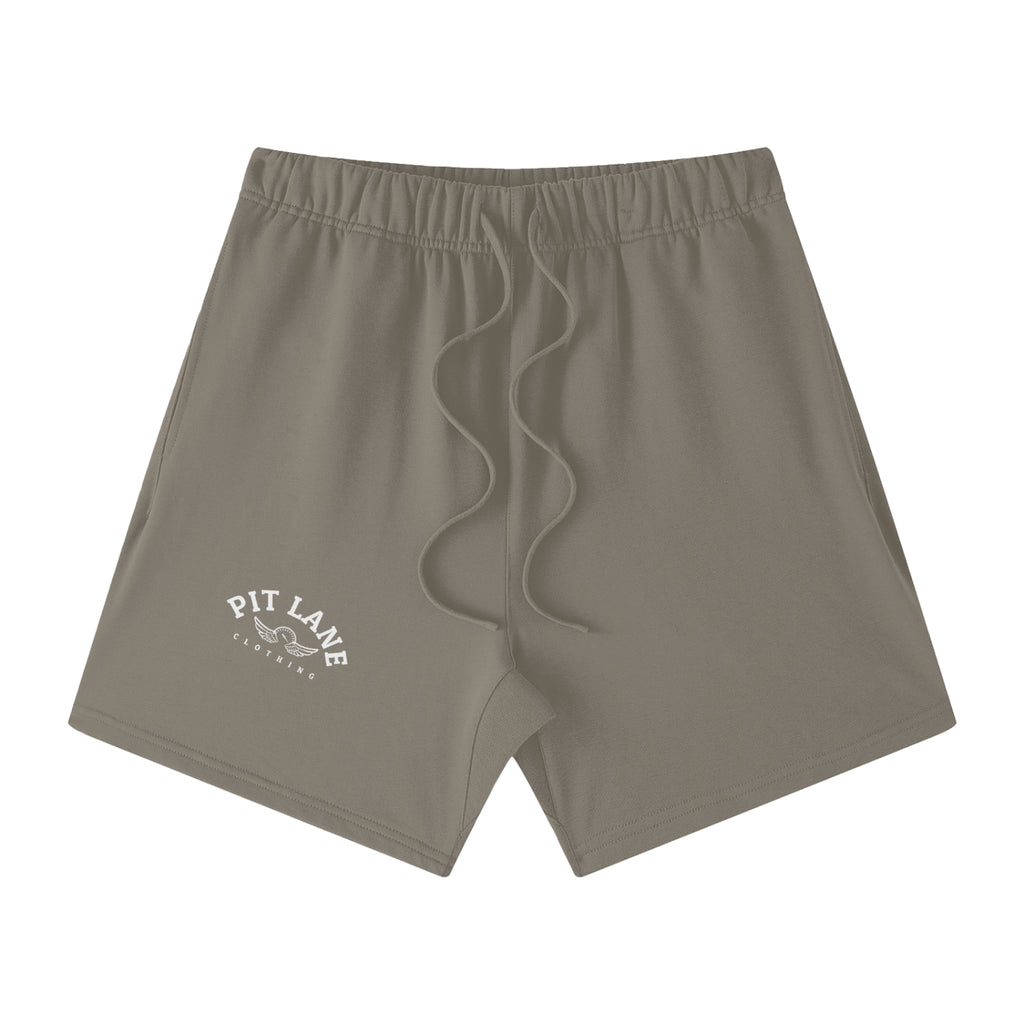 Pit Lane Clothing: Streetwear Heavyweight Loose Fit FOG 100% Cotton Shorts - Sand Trap