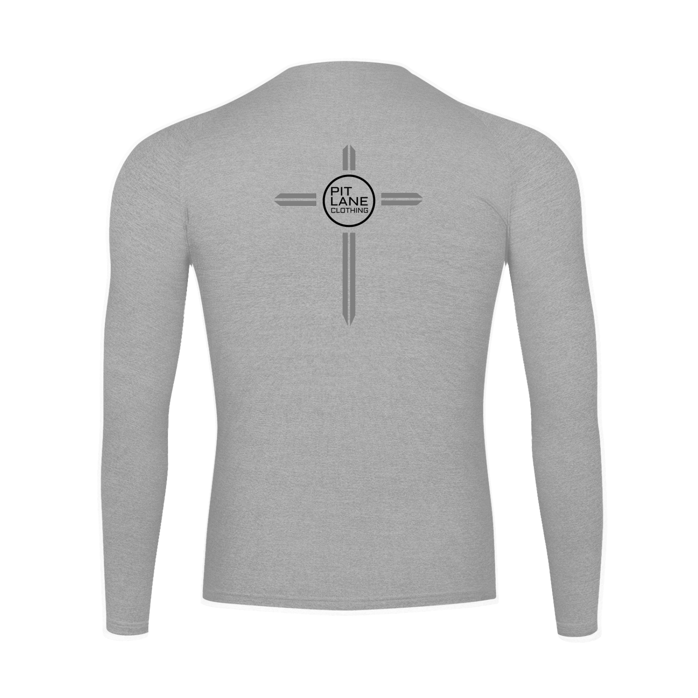 Pit Lane Clothing: Long Sleeve High Performance Compression T-shirt - Titanium