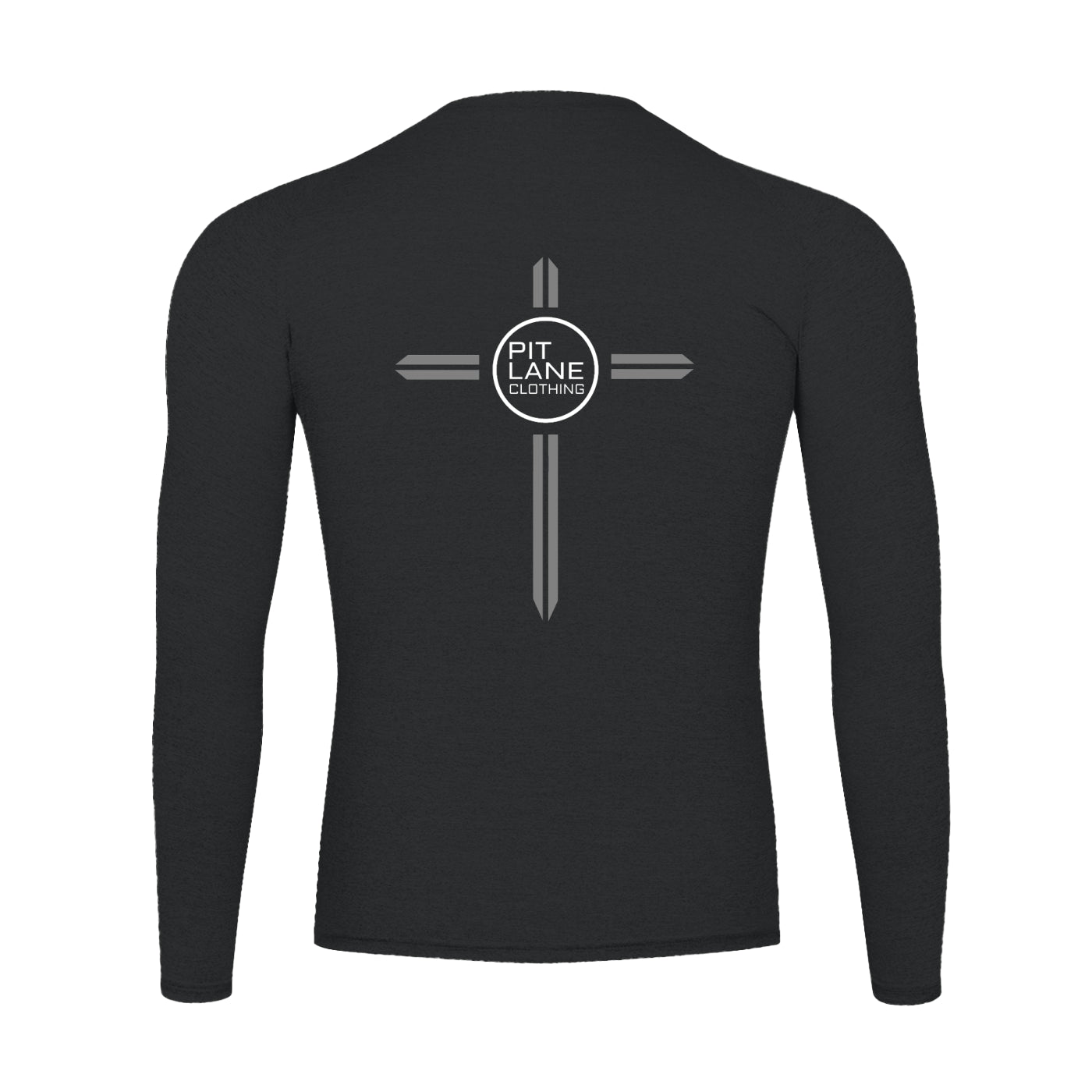 Pit Lane Clothing: Long Sleeve High Performance Compression T-shirt - carbon