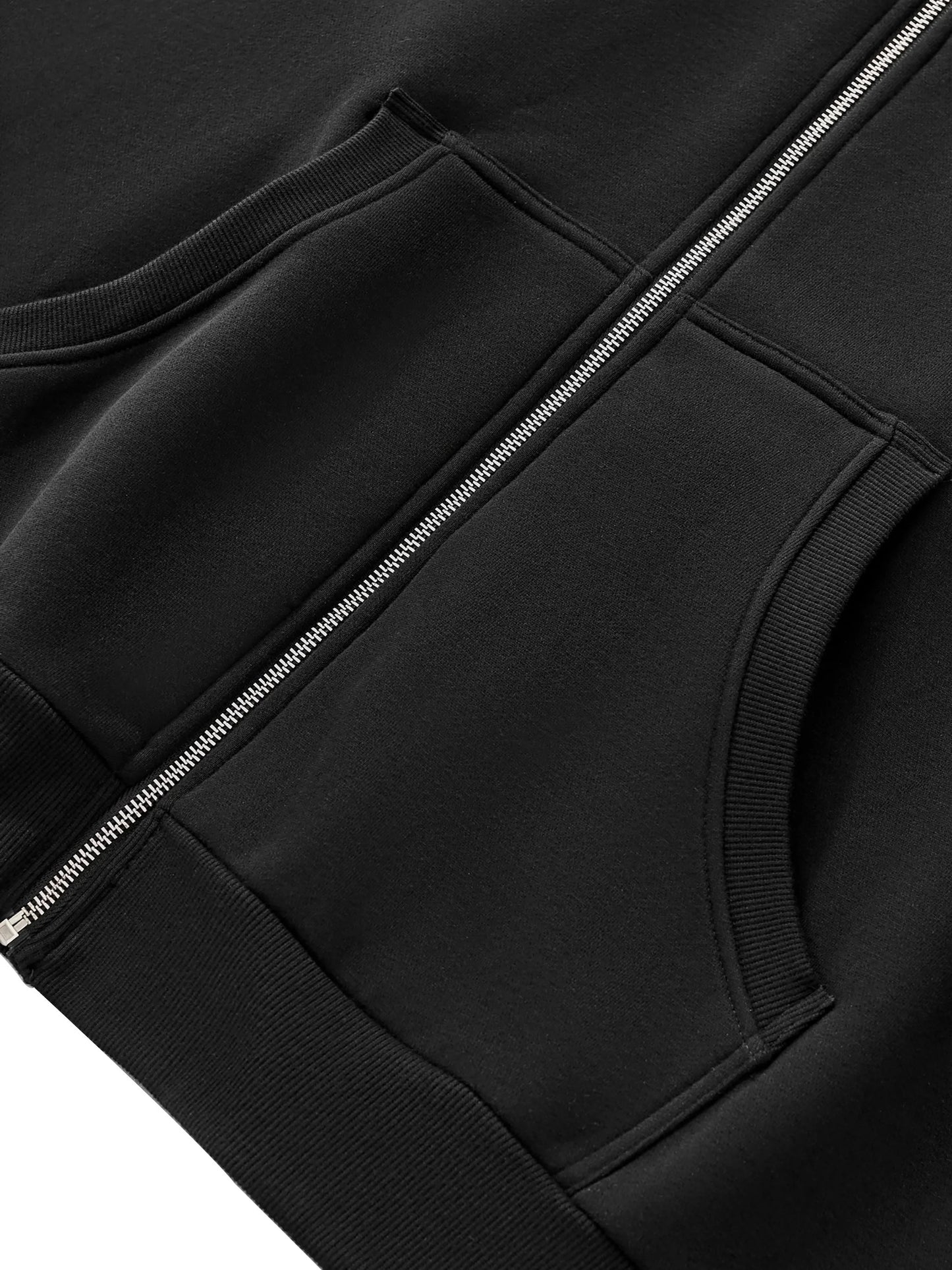 Pit Lane Clothing: Fleeced Full-Zip Boxy Hoodie