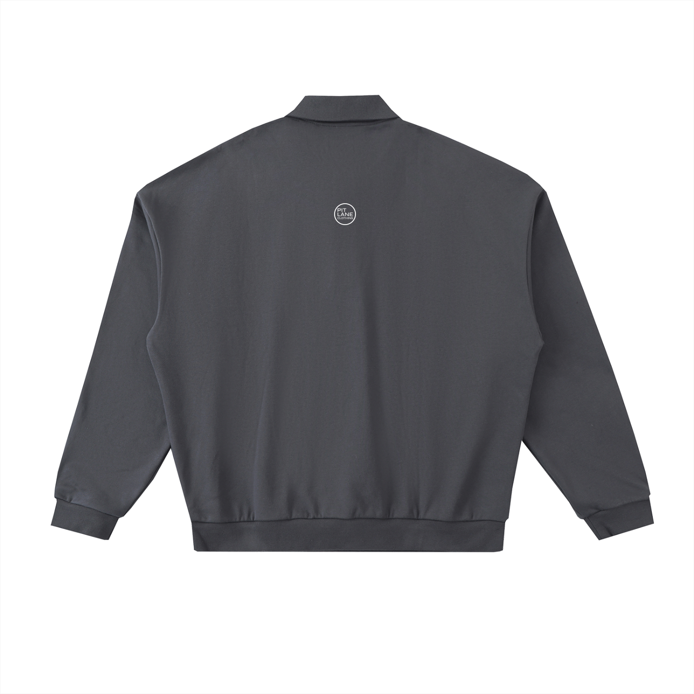 Pit Lane Clothing Heavyweight Fleece Street Polo Sweatshirt - Titanium Grey