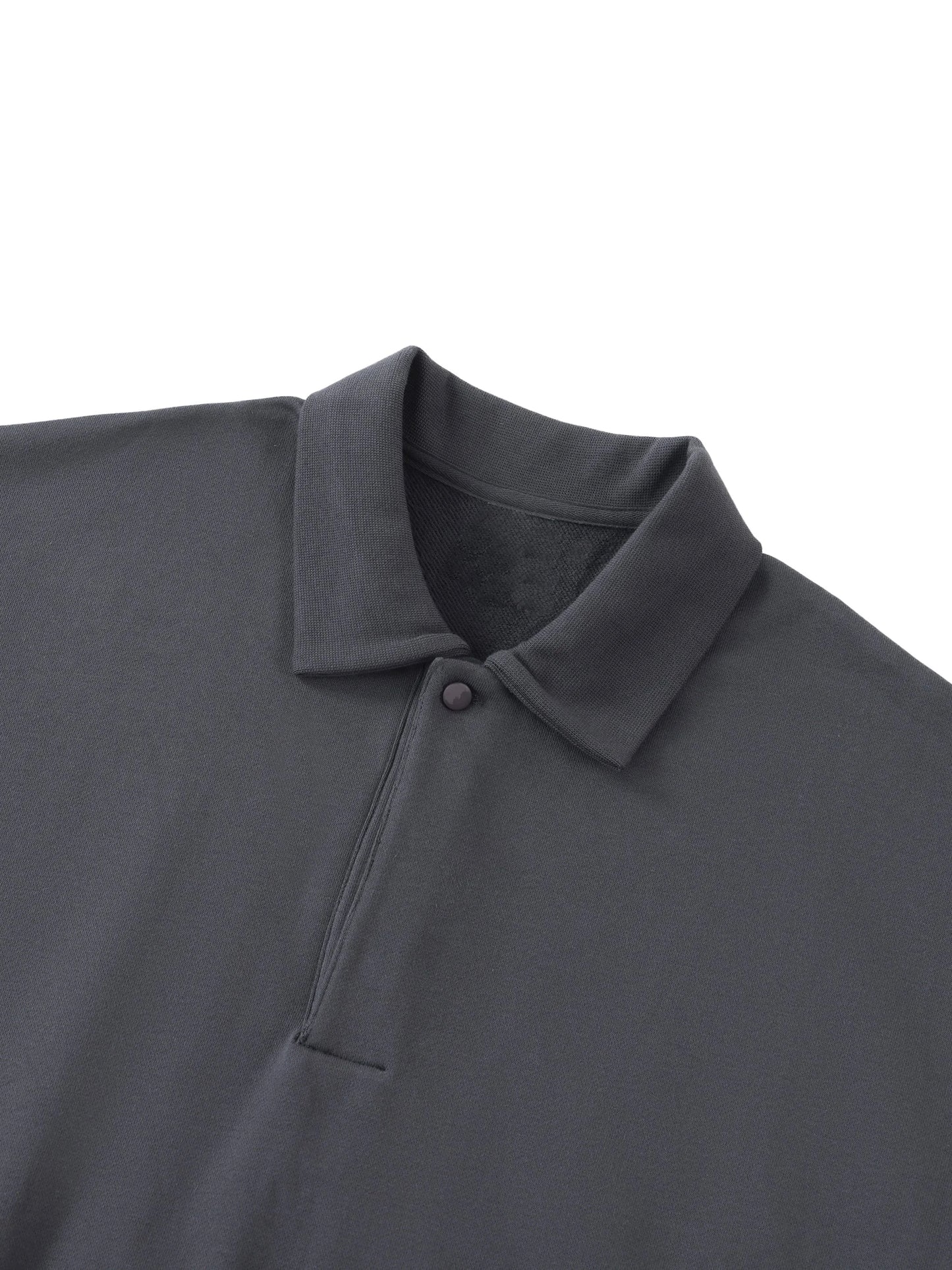 Pit Lane Clothing Heavyweight Fleece Street Polo Sweatshirt - Titanium Grey