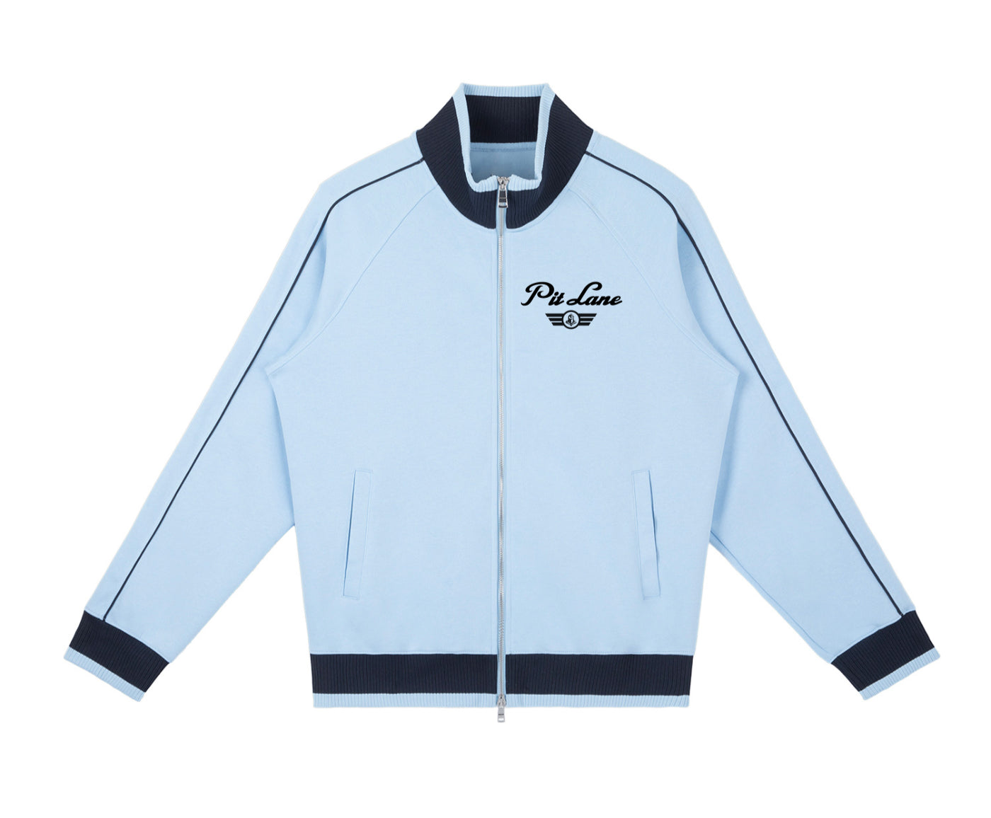 Pit Lane Clothing: Podium Raglan Sleeve Zip Track Jacket - Blue Flag