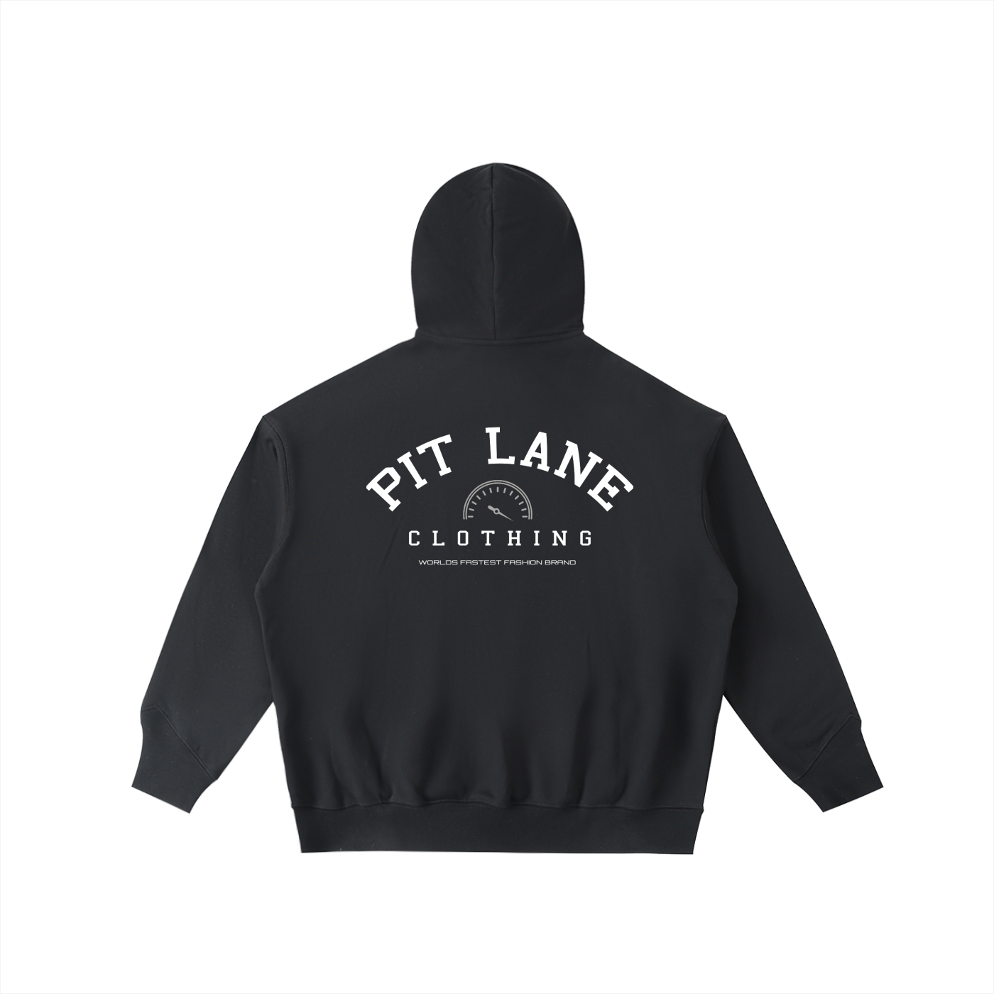 Pit Lane Clothing: Big Hood Half-Zip Fleece Hoodie - carbon