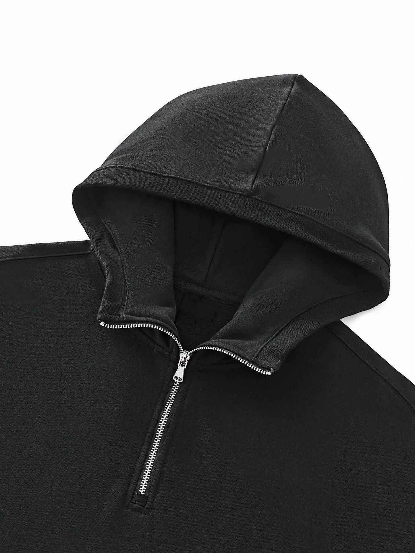 Pit Lane Clothing: Big Hood Half-Zip Fleece Hoodie - carbon
