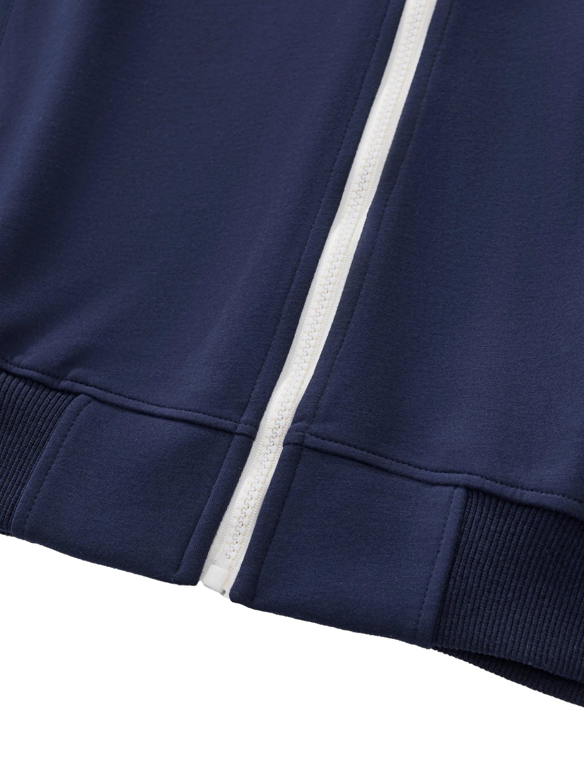 Pit Lane Clothing: Contrast Side-Stripe Stand Collar Jacket - Navy