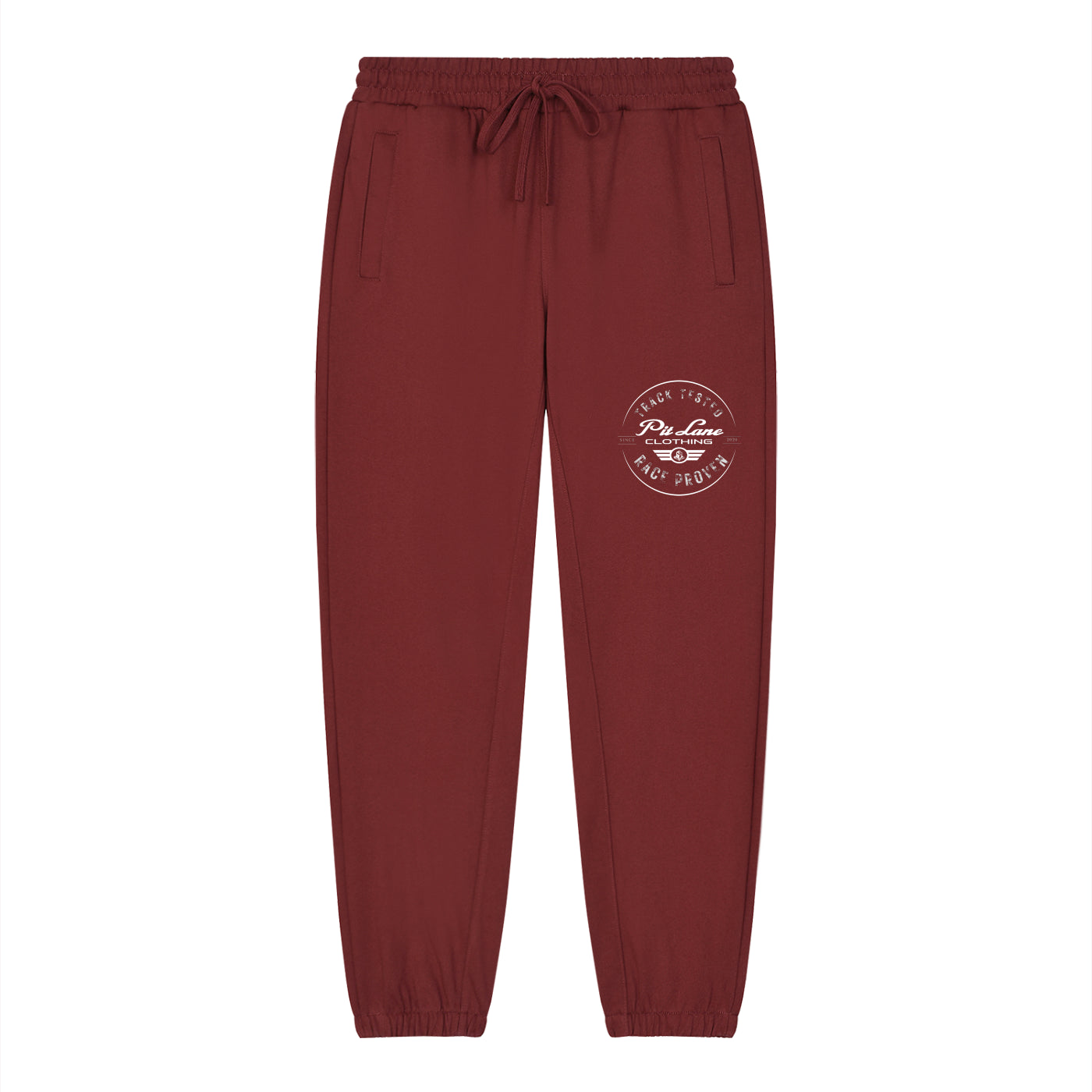 Pit Lane Clothing: Heavyweight Fit Tapered Joggers - Monza Red