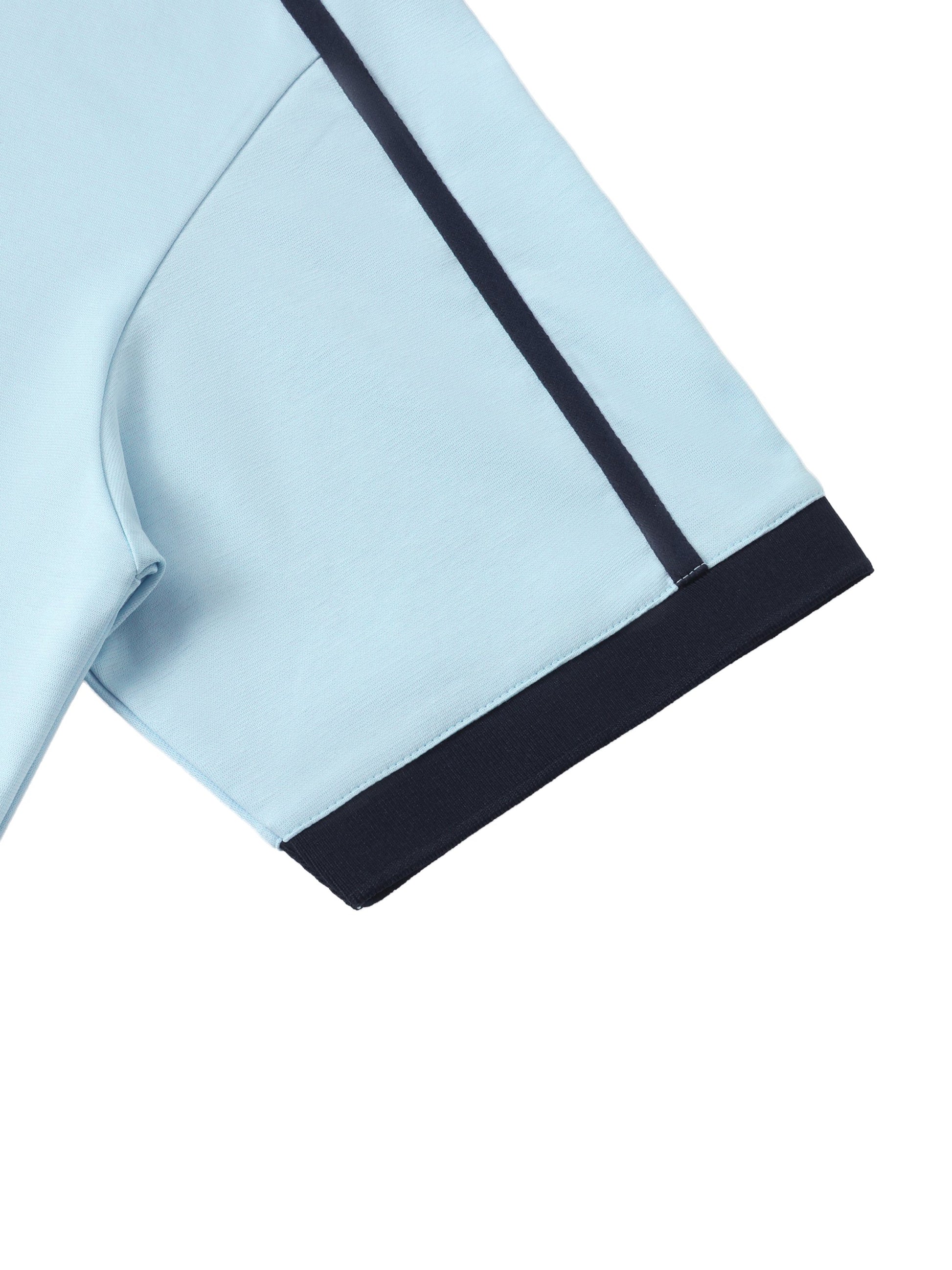 Pit Lane Clothing:  Contrast Piping Polo Shirt - Aqua