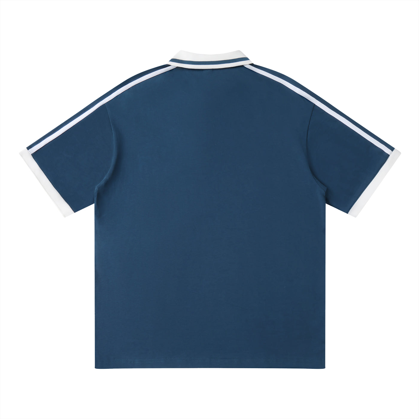 Pit Lane Clothing: Contrast Piping Polo Shirt - Petrol Blue