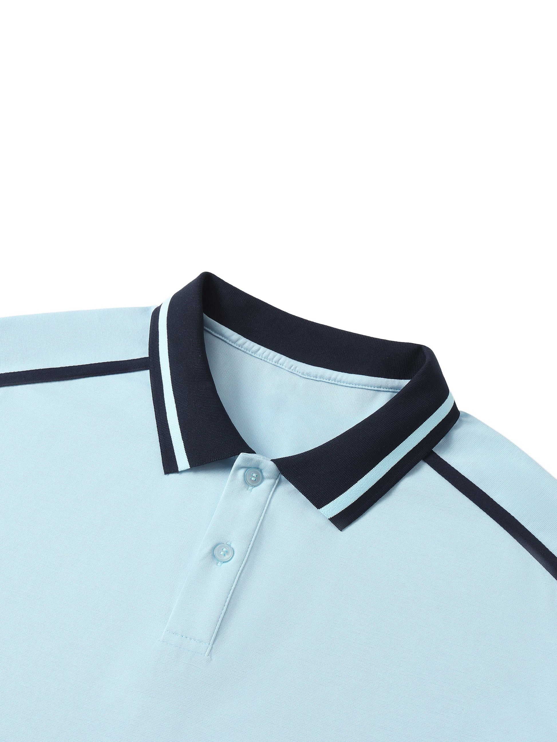 Pit Lane Clothing:  Contrast Piping Polo Shirt - Aqua