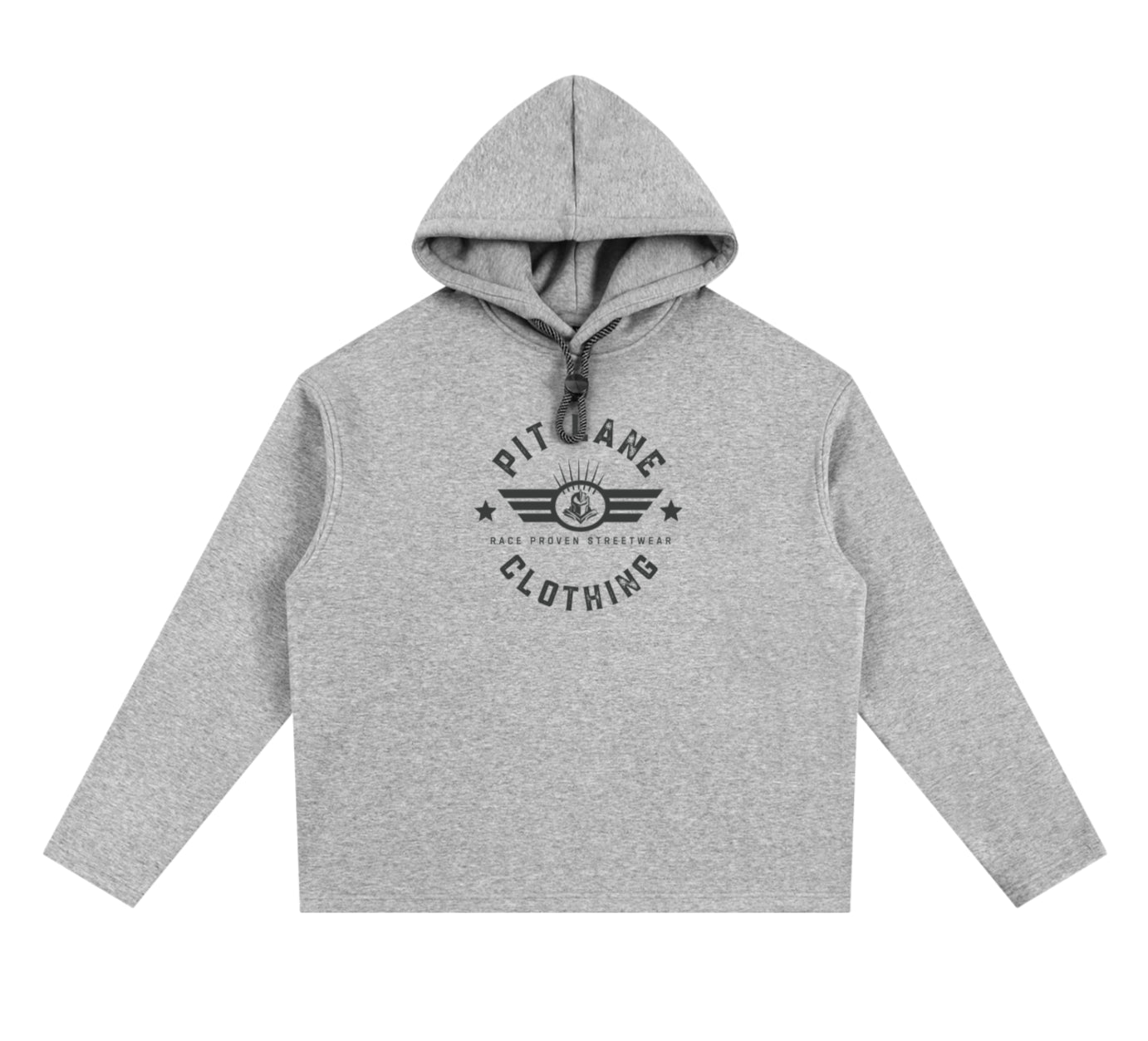Pit Lane Clothing: Oversized Fleece Hoodie - Titanium grey