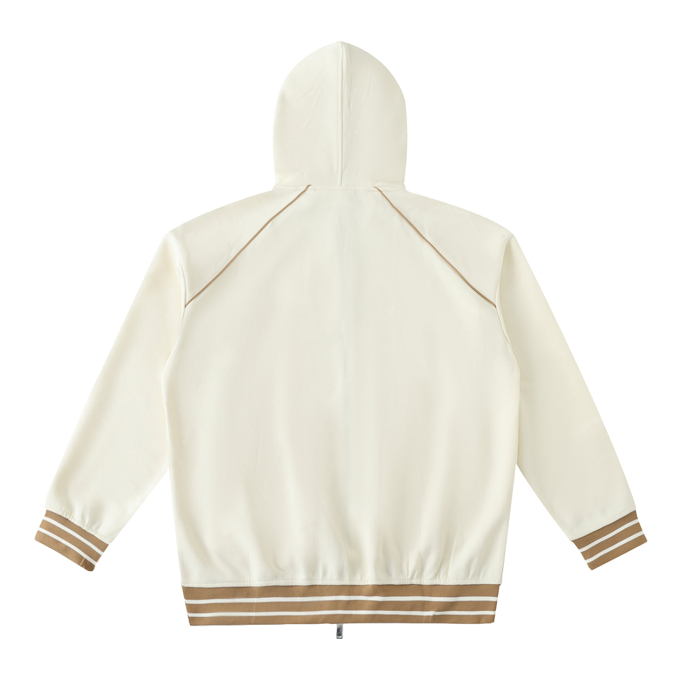 Pit Lane Clothing: Striped Trim Zip-Up Hoodie - Sandtrap