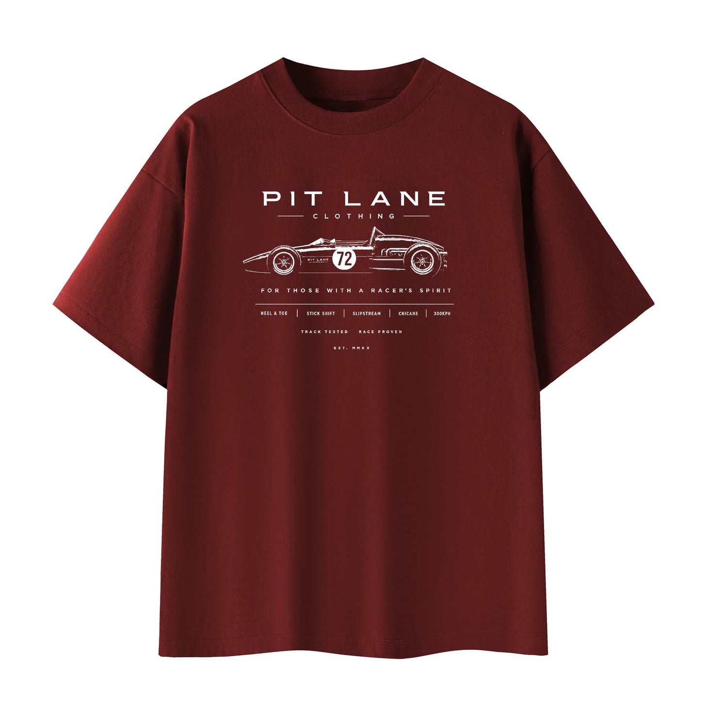 Pit Lane Clothing: Pure Cotton T-Shirt - Original - Monza Red
