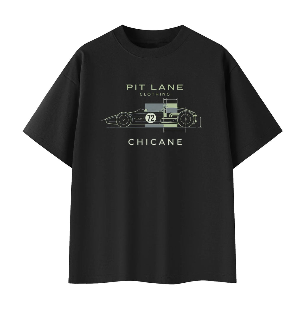 Pit Lane Clothing: Pure Cotton T-Shirt - Chicane - carbon