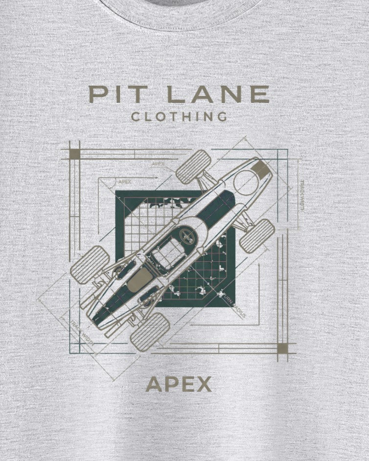 Apex Tee - gold on grey