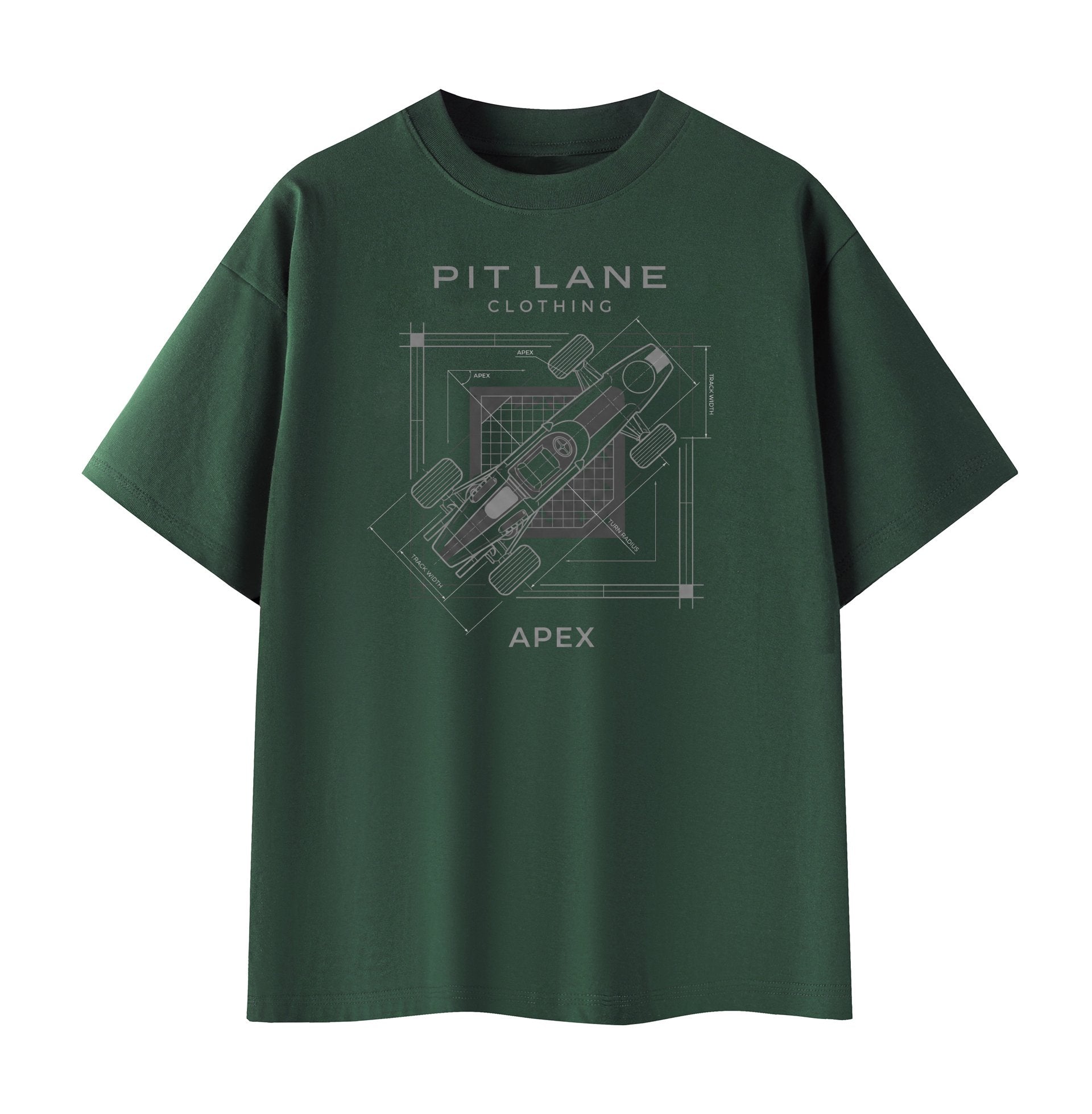 Pit Lane Clothing: Pure Cotton T-Shirt - Apex - British Racing Green