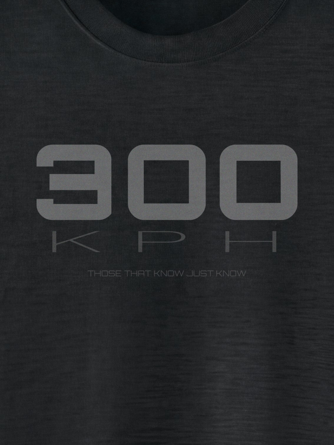 PIT LANE CLOTHING: Premium Cotton T-Shirt - 300 KPH - Black