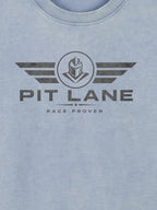 Pit Lane Clothing 245GSM Bamboo Slub Snow Washed T-Shirt - Sky Blue