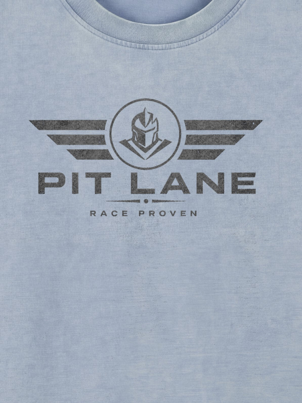 Pit Lane Clothing 245GSM Bamboo Slub Snow Washed T-Shirt - Sky Blue