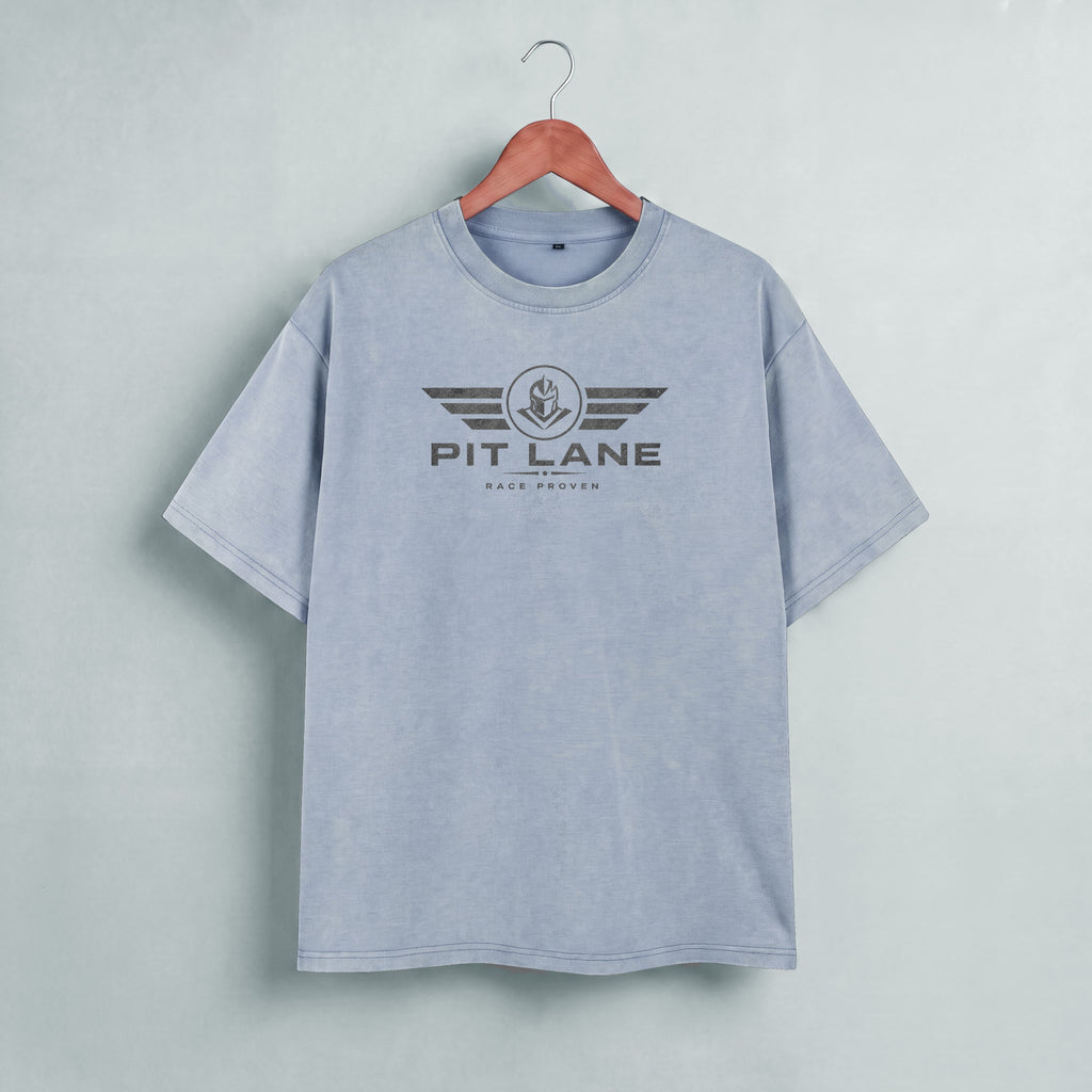 Pit Lane Clothing 245GSM Bamboo Slub Snow Washed T-Shirt - Sky Blue