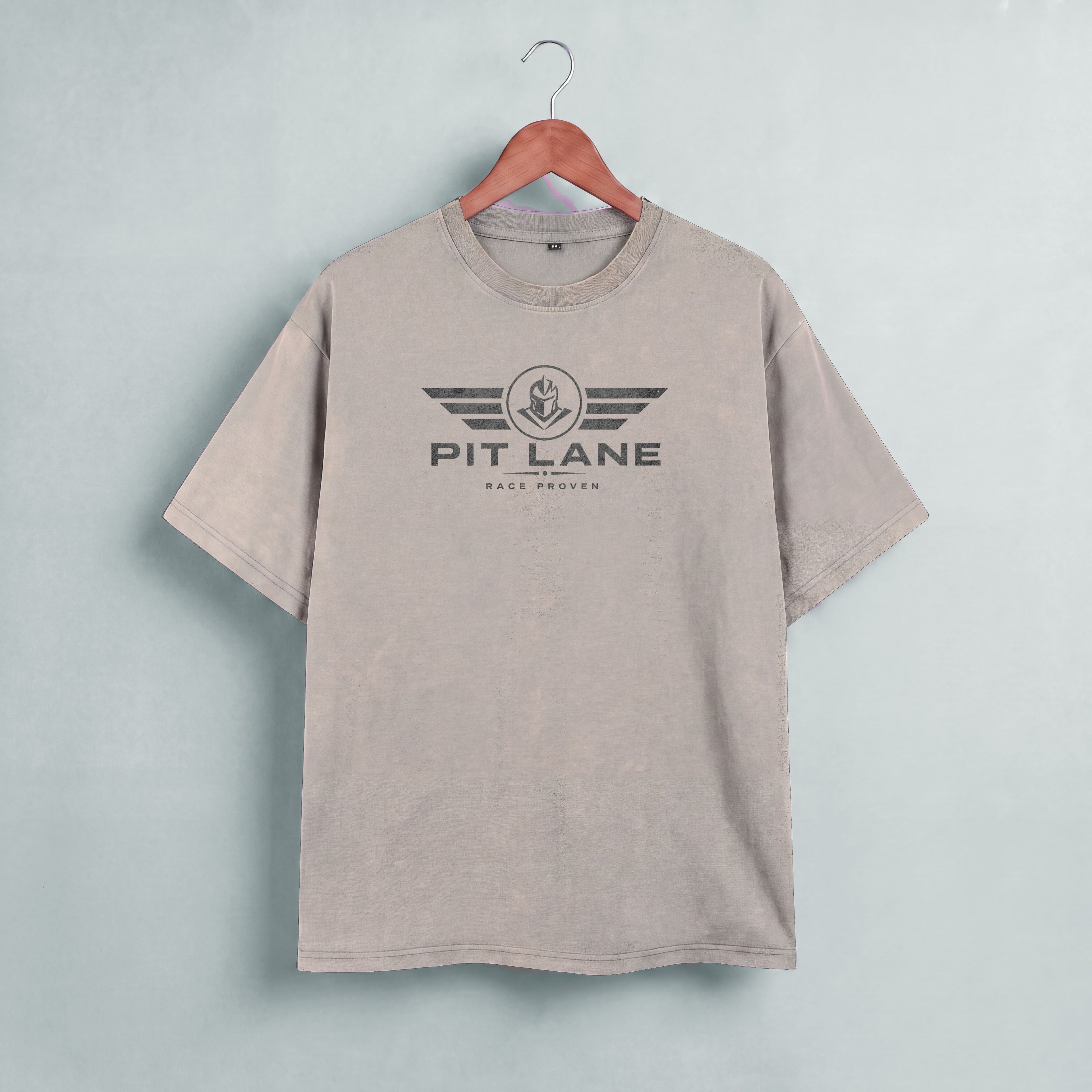 Pit Lane Clothing 245GSM Bamboo Slub Snow Washed T-Shirt - Sand