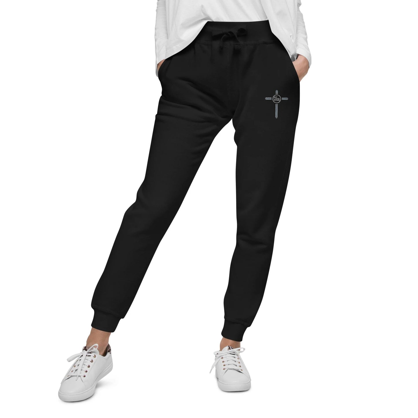 Pit Lane Clothing: Heavyweight Embroidered Fleece Track pants - X 6 COLOURS