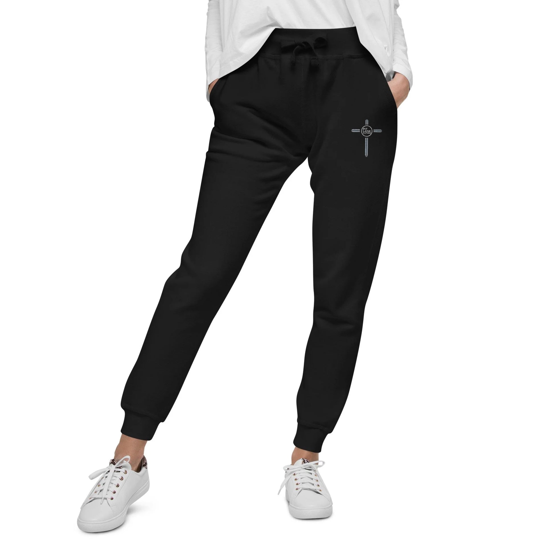 Pit Lane Clothing: Heavyweight Embroidered Fleece Track pants - X 6 COLOURS