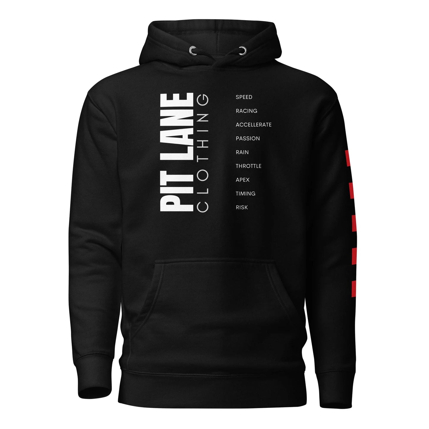 Pit Lane Clothing: Heavyweight Hoodie - 'Competition' - carbon/black