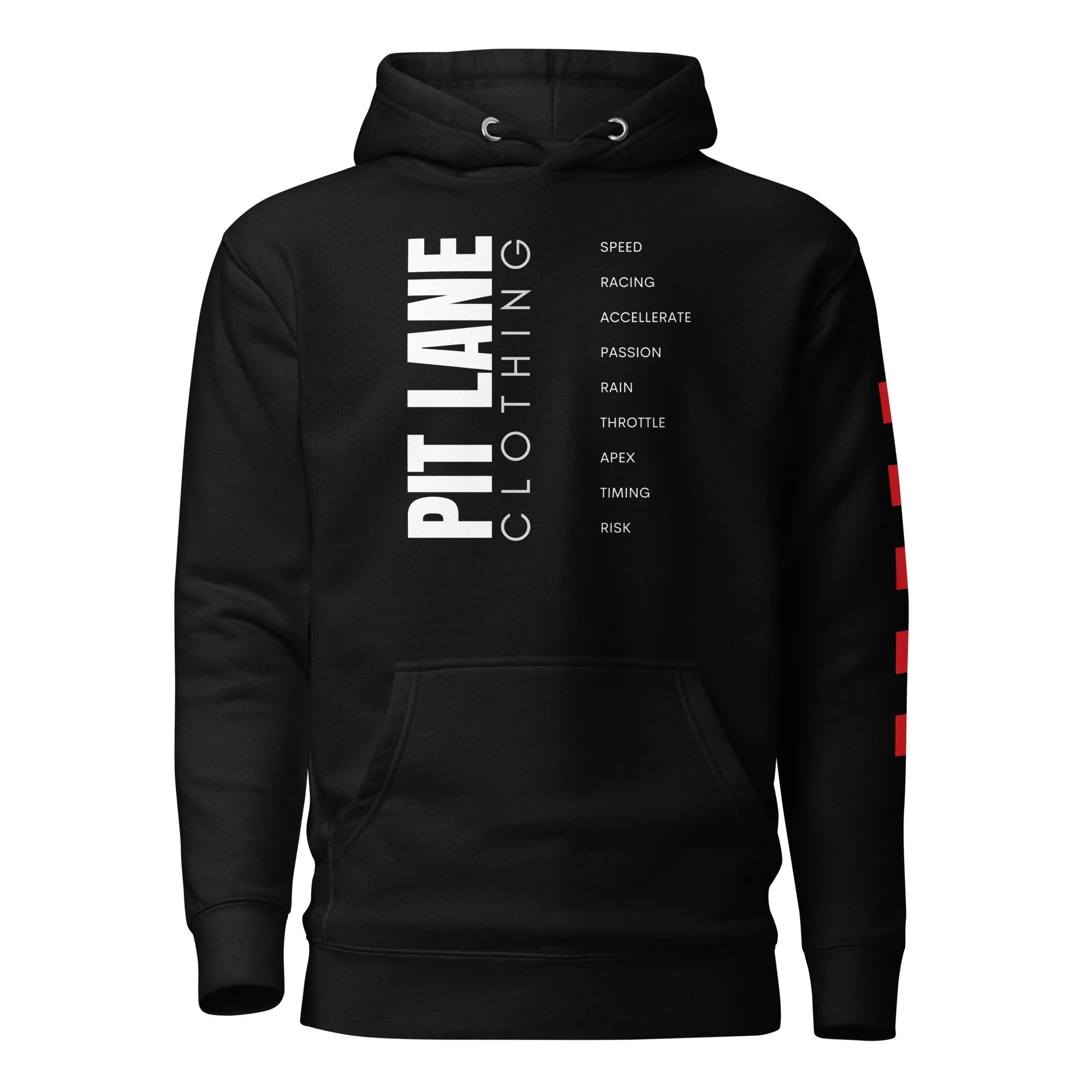 Pit Lane Clothing: Heavyweight Hoodie - 'Competition' - carbon/black