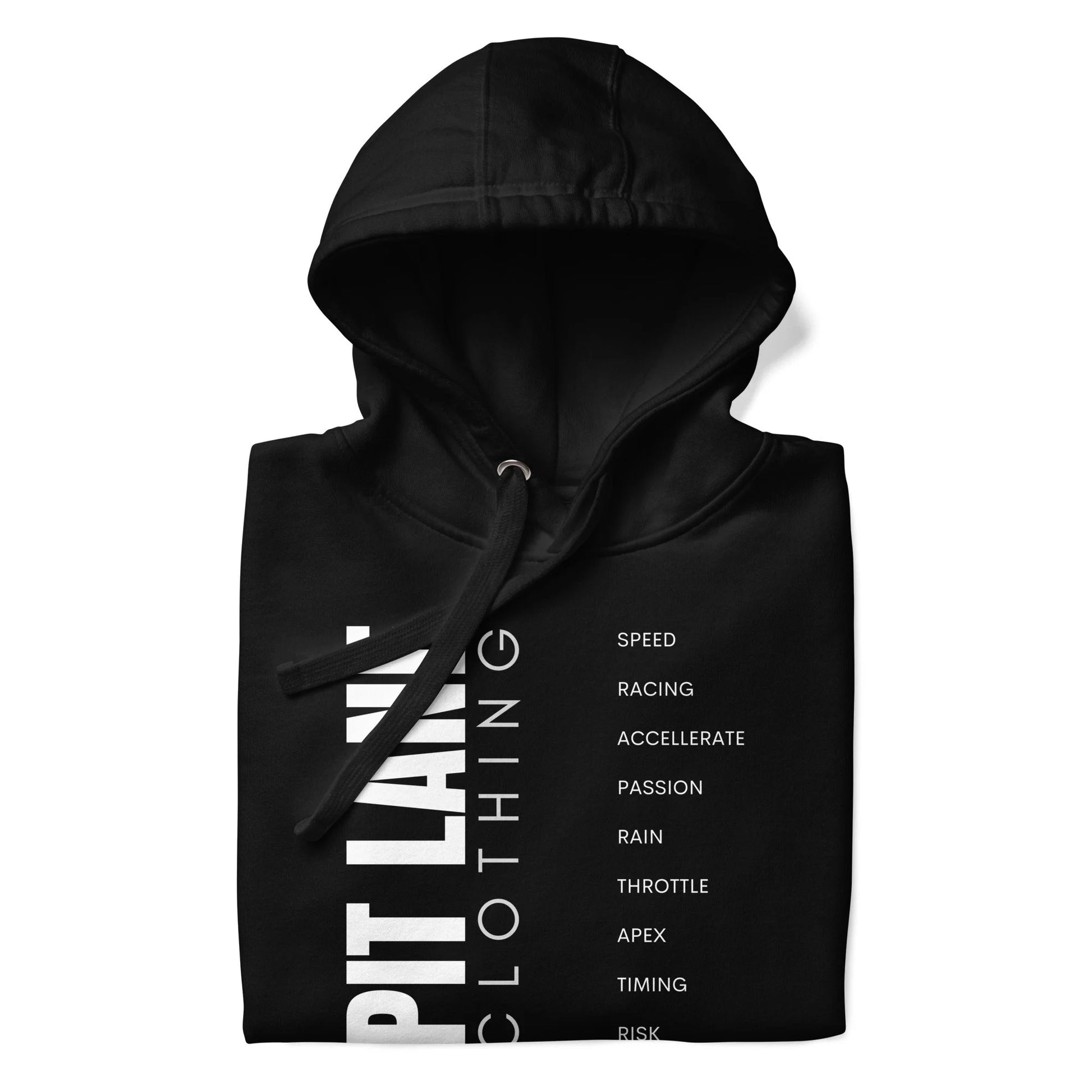 Pit Lane Clothing: Heavyweight Hoodie - 'Competition' - carbon/black