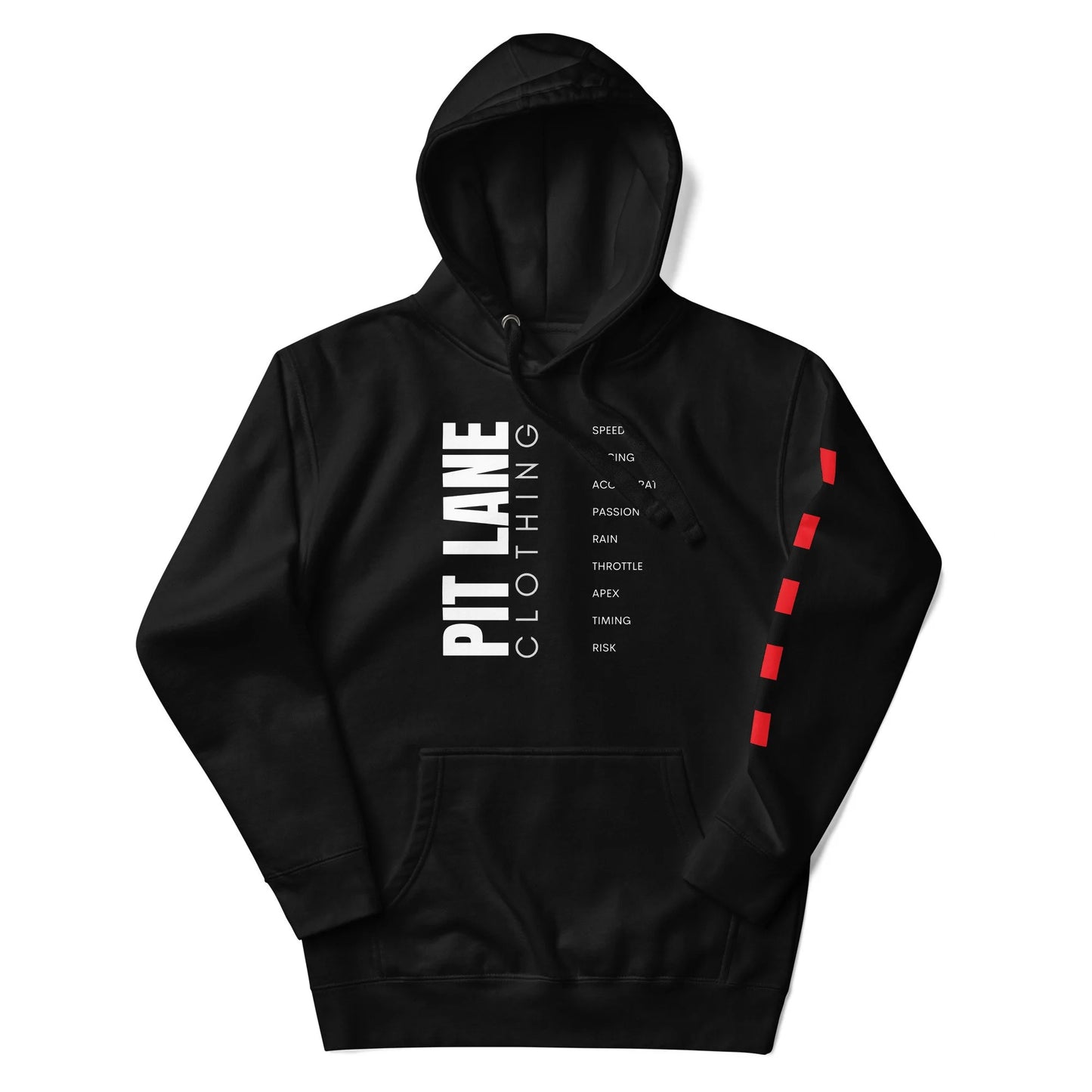 Pit Lane Clothing: Heavyweight Hoodie - 'Competition' - carbon/black