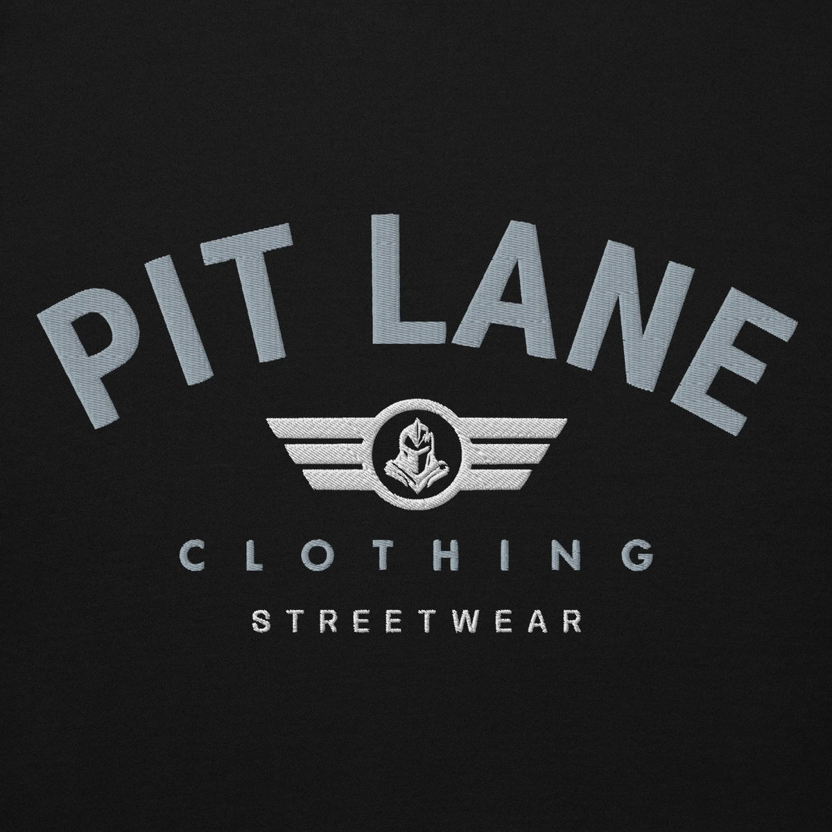 Pit Lane Clothing: Embroidered Heavyweight Fleece Hoodie - Velocity - carbon