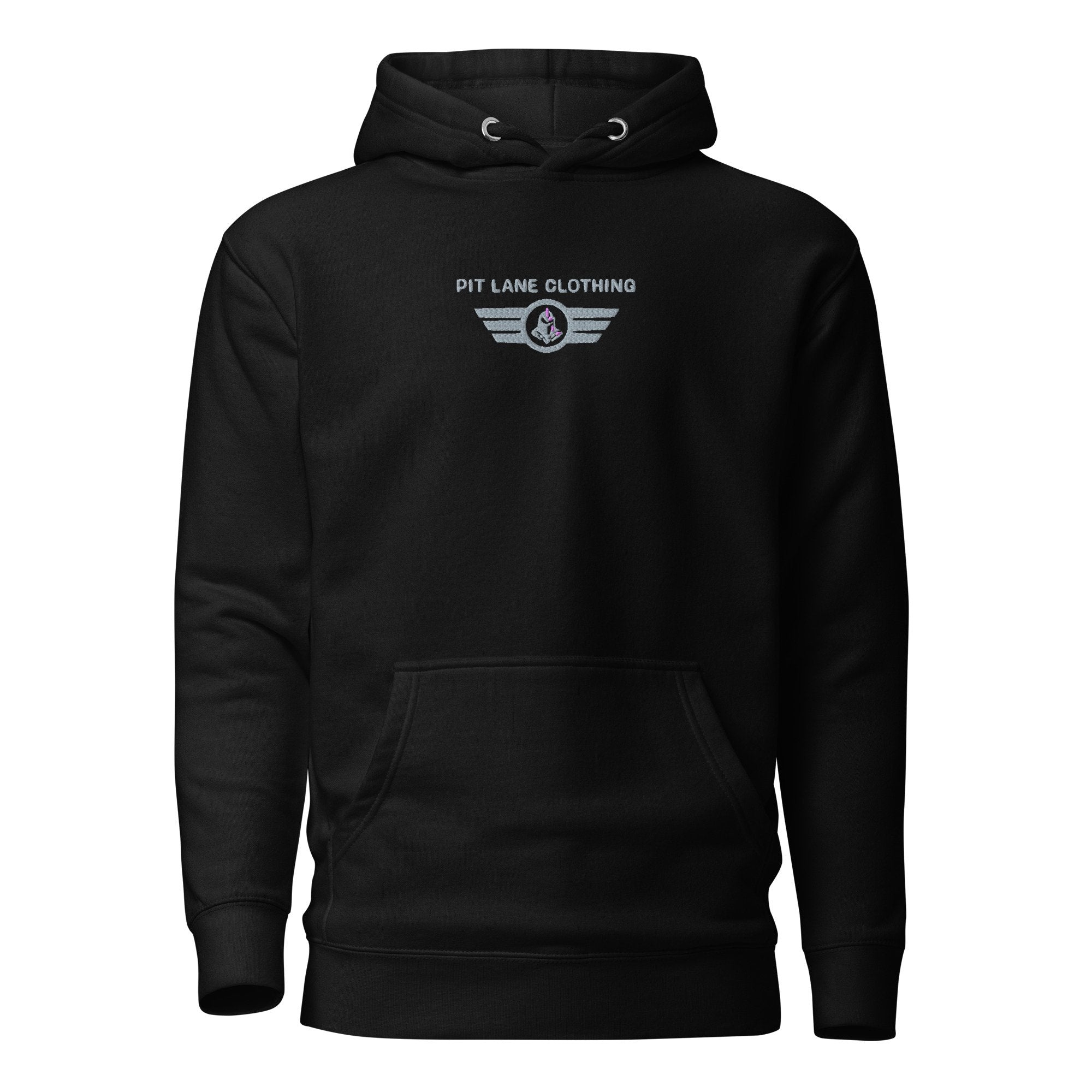 Pit Lane Clothing: Embroidered Heavyweight Hoodie - Force 1 - carbon/black
