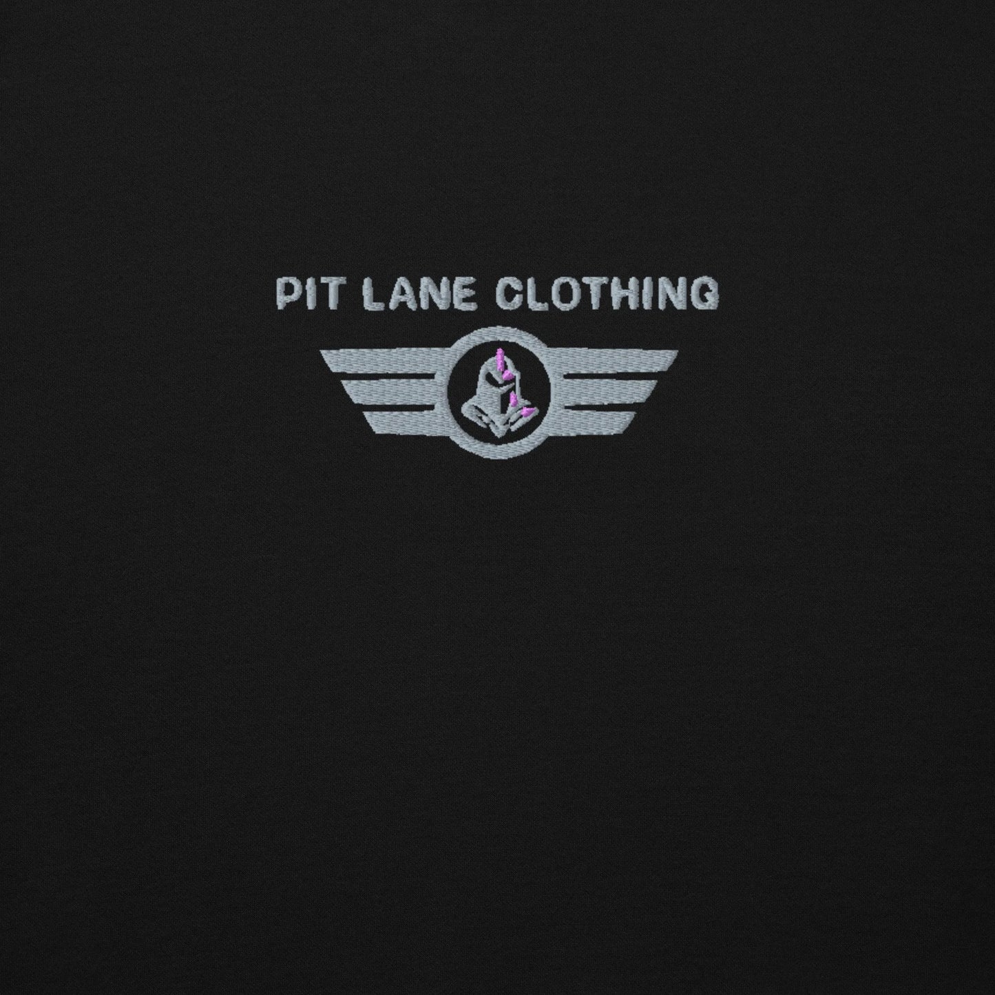 Pit Lane Clothing: Embroidered Heavyweight Hoodie - Force 1 - carbon/black