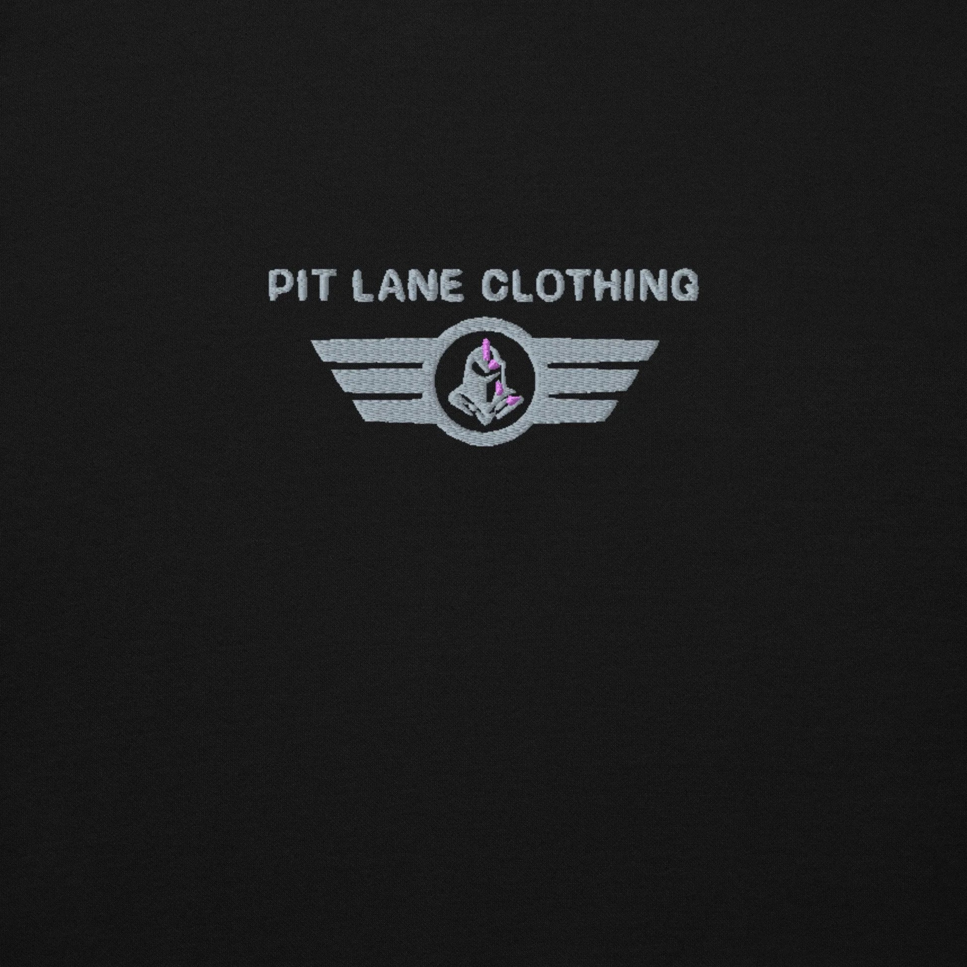 Pit Lane Clothing: Embroidered Heavyweight Hoodie - Force 1 - carbon/black
