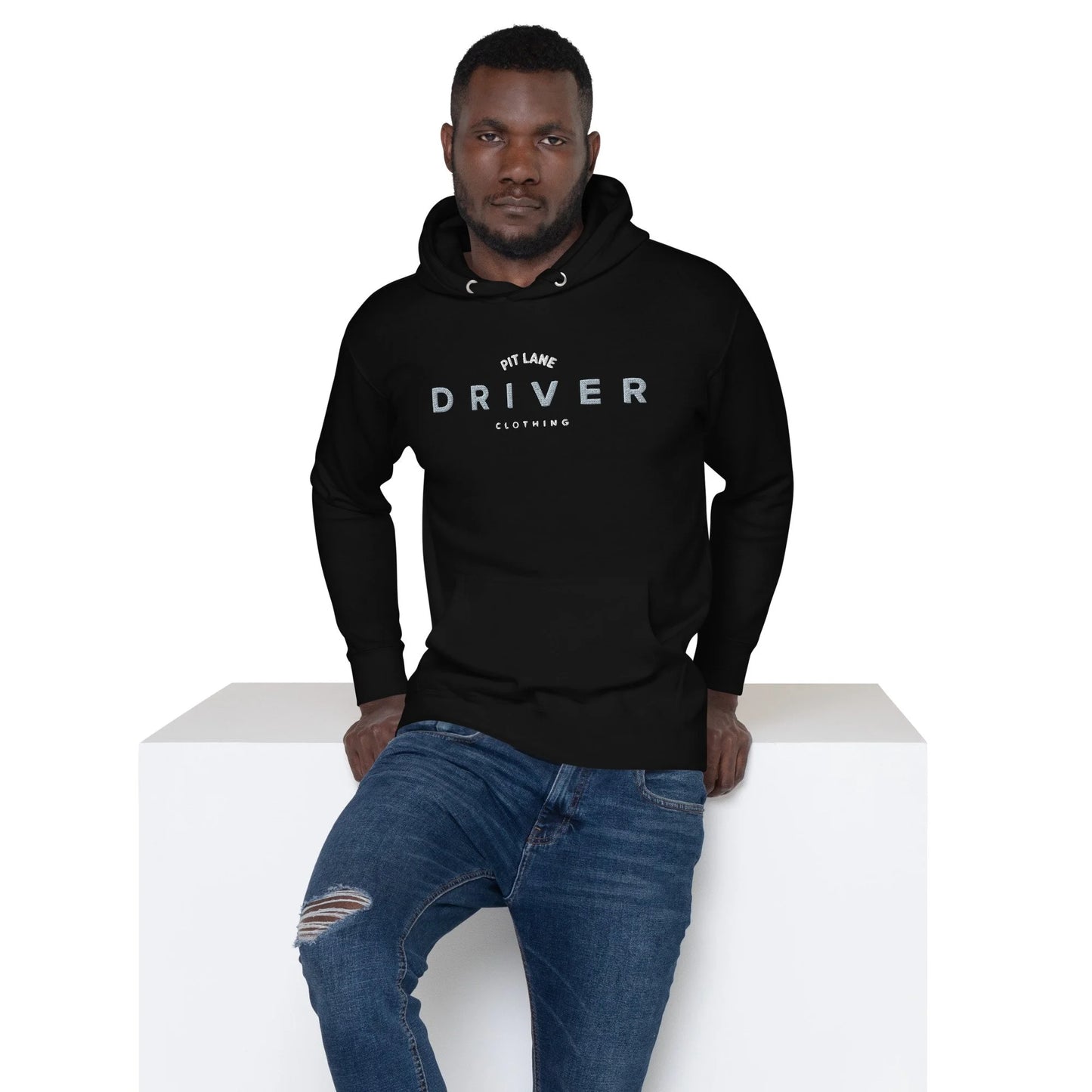 Pit Lane Clothing: Embroidered Hoodie - Driver - carbon/black