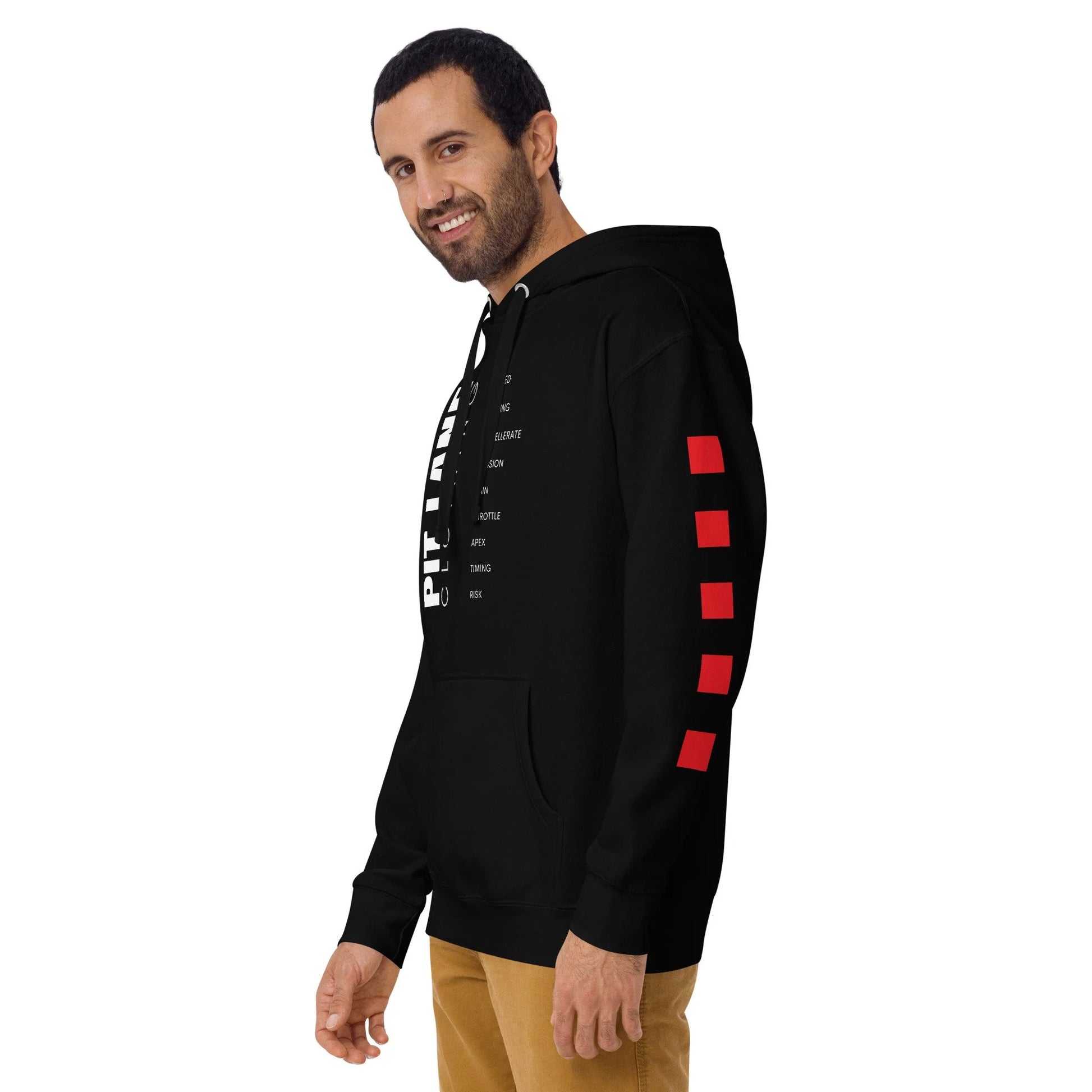 Pit Lane Clothing: Heavyweight Hoodie - 'Competition' - carbon/black