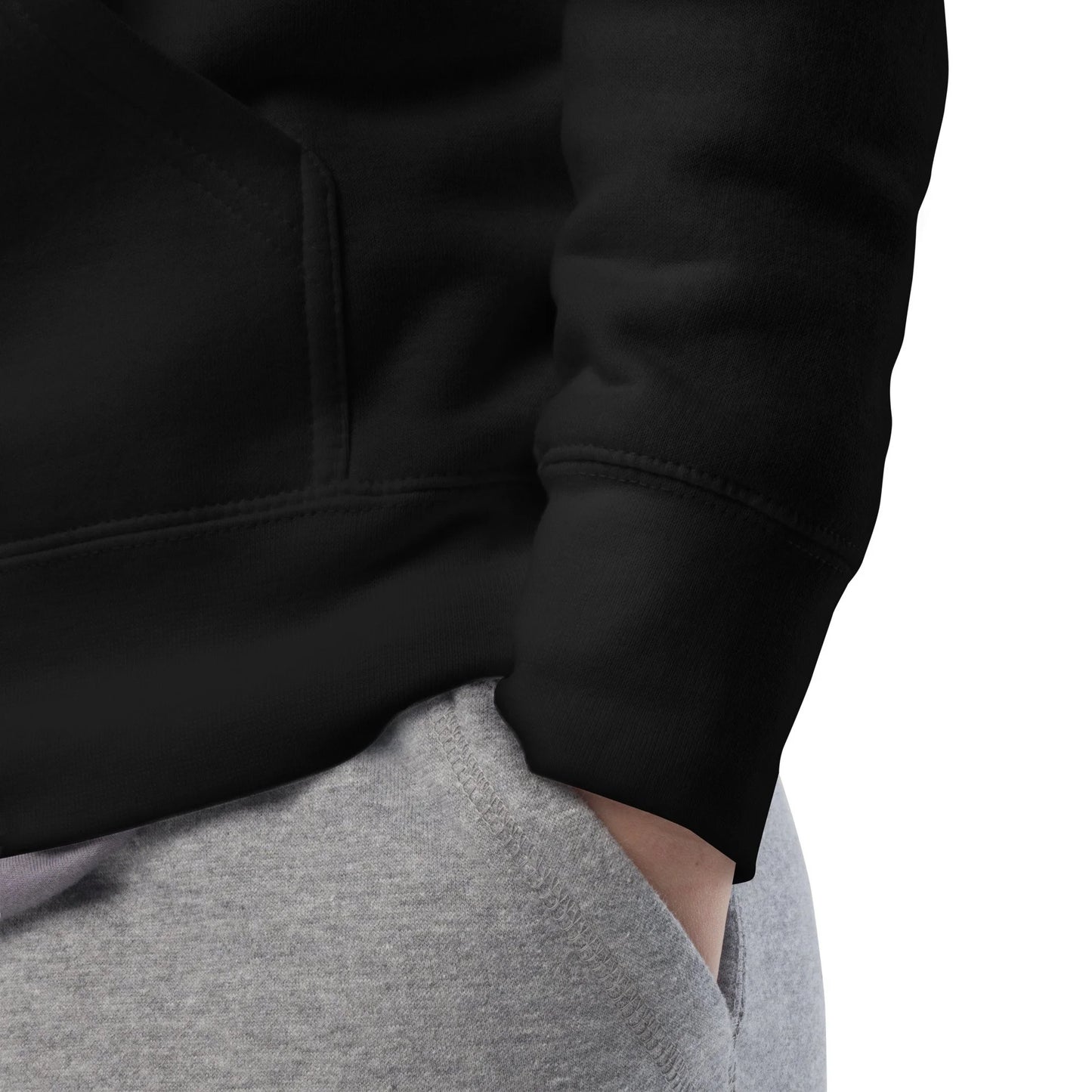 Pit Lane Clothing: Embroidered Heavyweight Fleece Hoodie - retro - carbon
