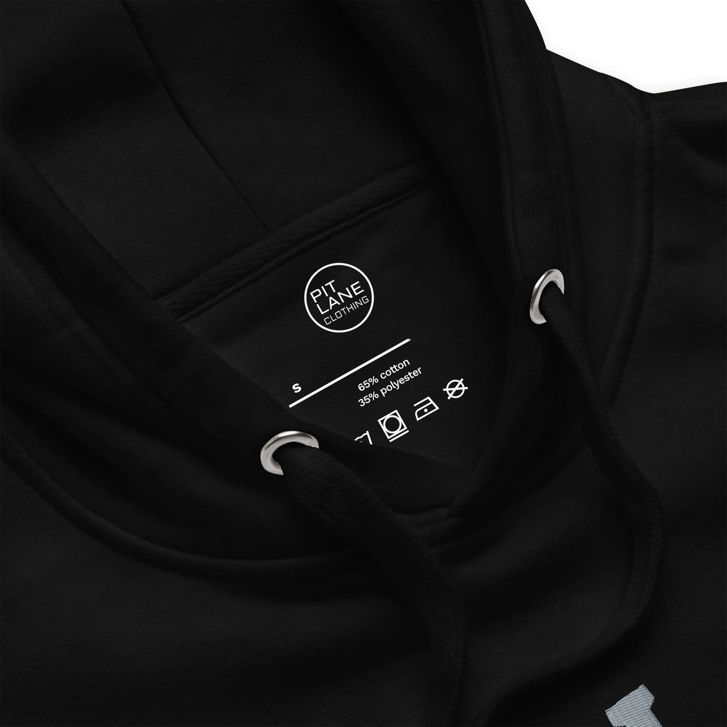 Pit Lane Clothing: Embroidered Heavyweight Fleece Hoodie - Velocity - carbon