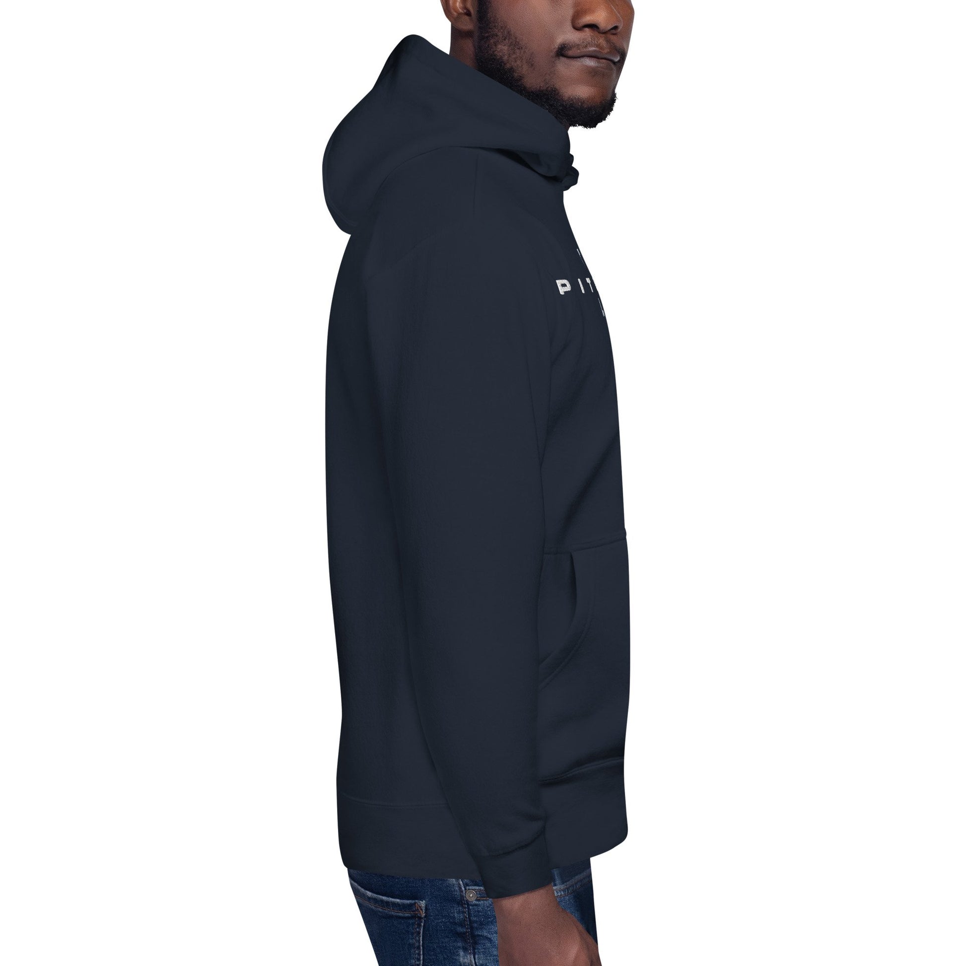 Pit Lane Clothing: Embroidered Heavyweight Fleece Hoodie - Box - Navy