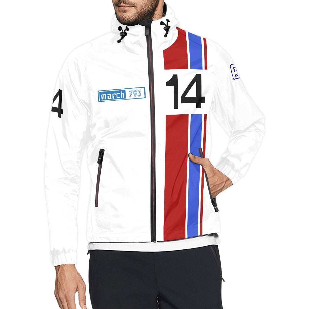 Steve Willing F2 MARCH Waterproof Quilted Windbreaker - circuit white large 14 logo
