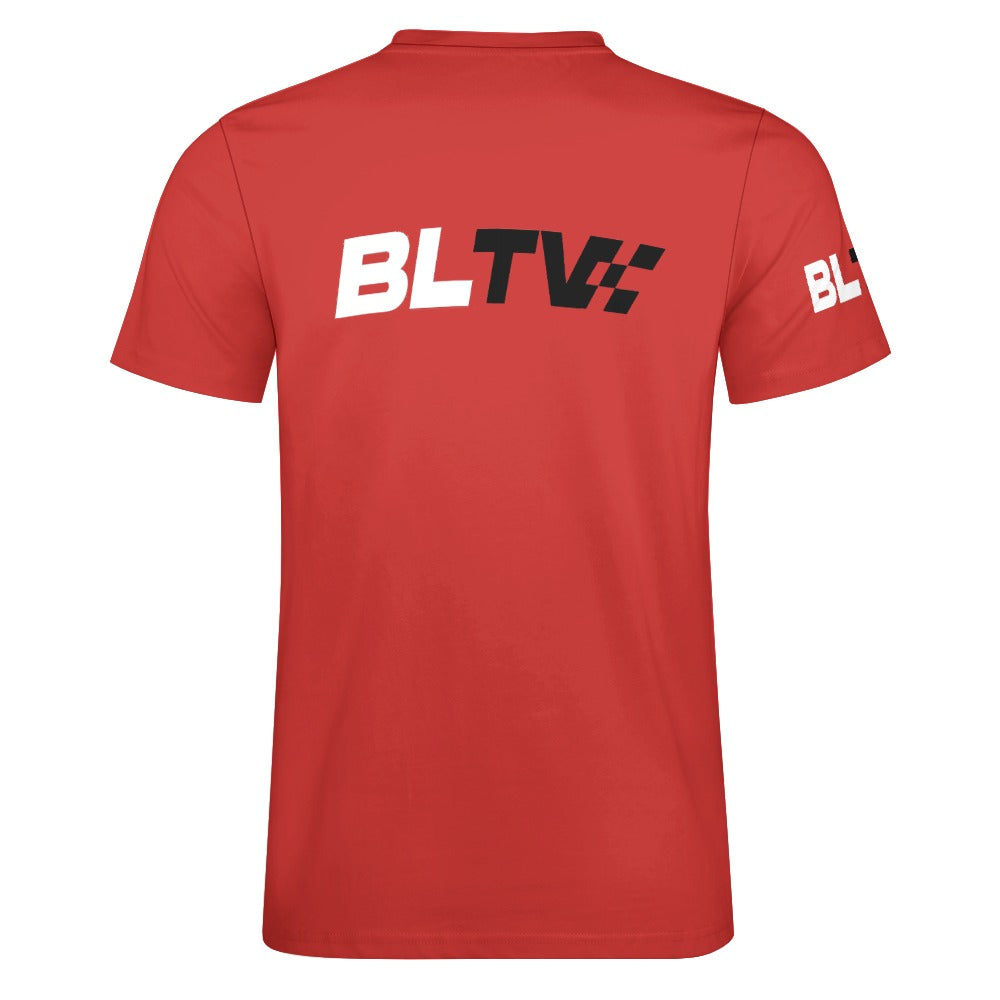 BLENDLINE TV BLTV logo Cotton T-shirt - red