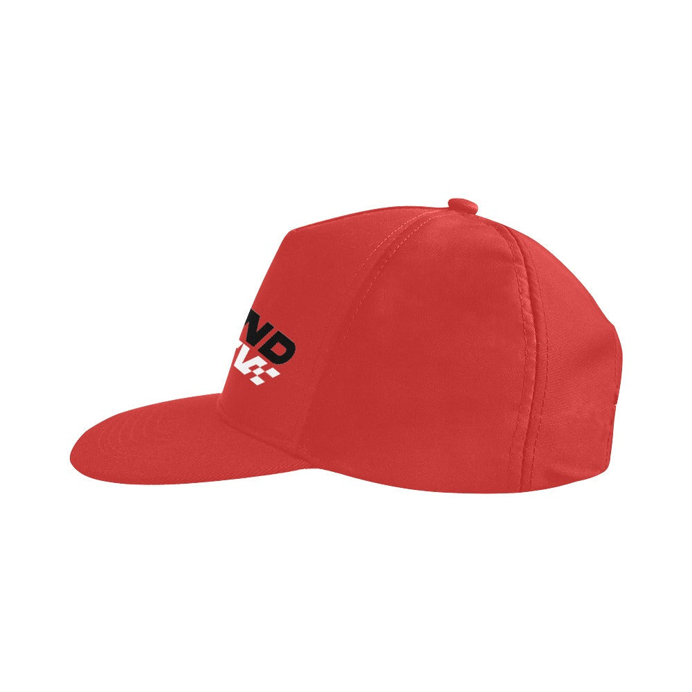 BLENDLINE TV cotton chino cap - red with carbon logo