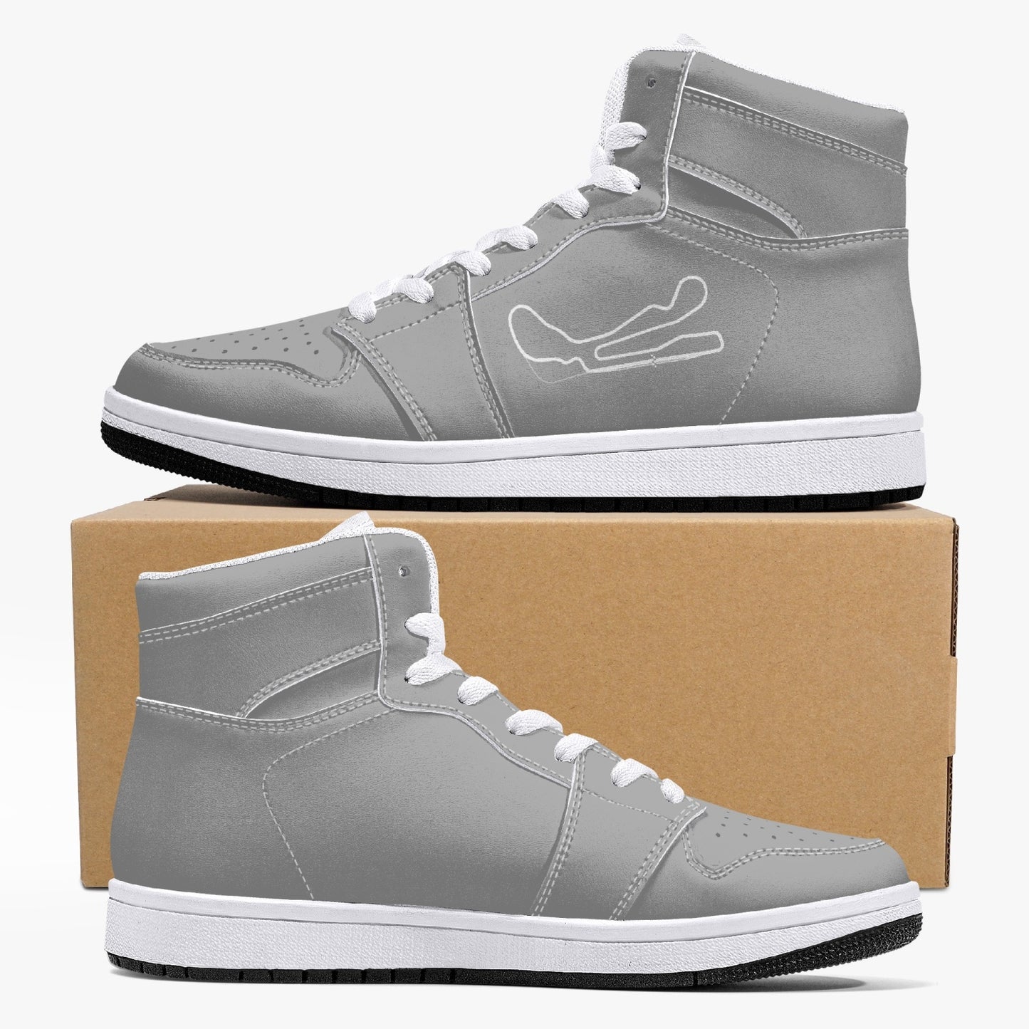 CIRCUITO MIKE G GUADIX Ultimate High-Top Leather Sneakers - Titanium