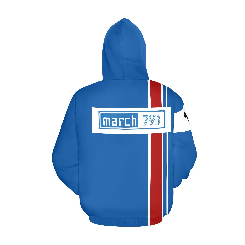 Steve Willing F2 MARCH Hoodie - blue 14 logo