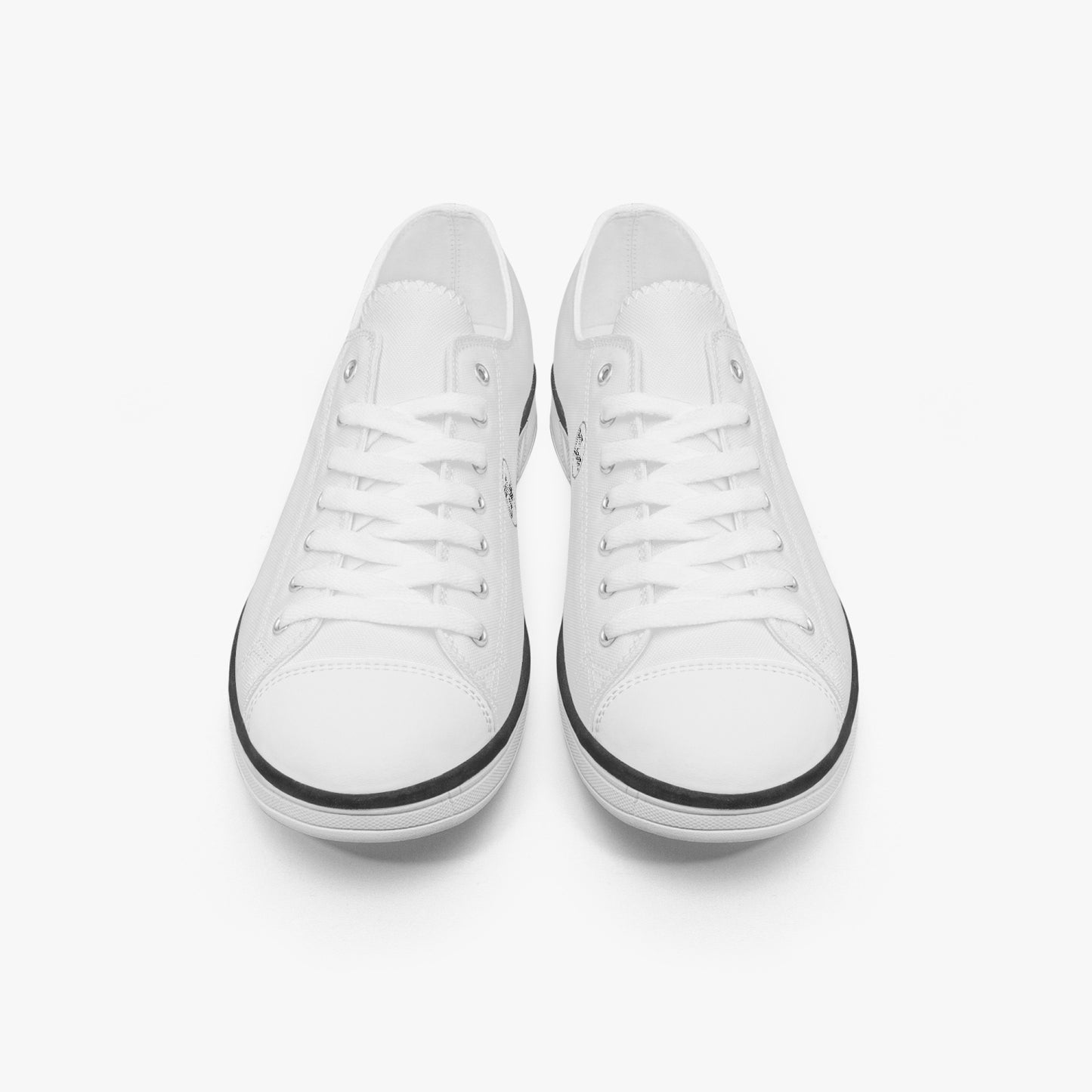 PIT LANE CLOTHING Low-Top White Canvas Shoes