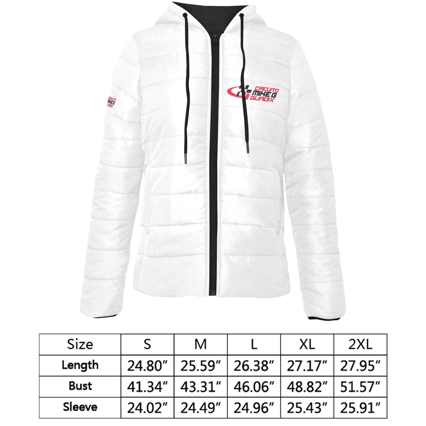 CIRCUITO MIKE G GUADIX Women's Hooded quilted puffer jacket - circuit white