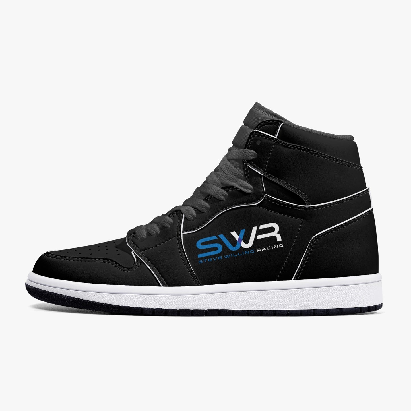 STEVE WILLING F2 MARCH version 3 High-Top Leather Sneakers - carbon/white
