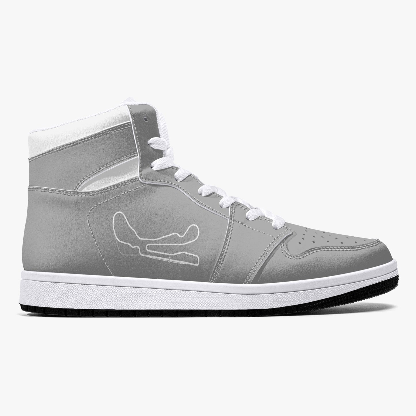 CIRCUITO MIKE G - High-Top Leather Sneakers - Titanium
