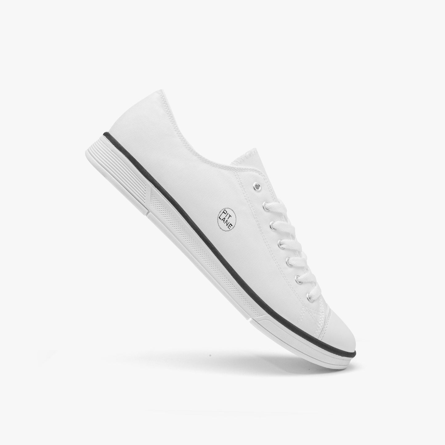 PIT LANE CLOTHING Low-Top White Canvas Shoes